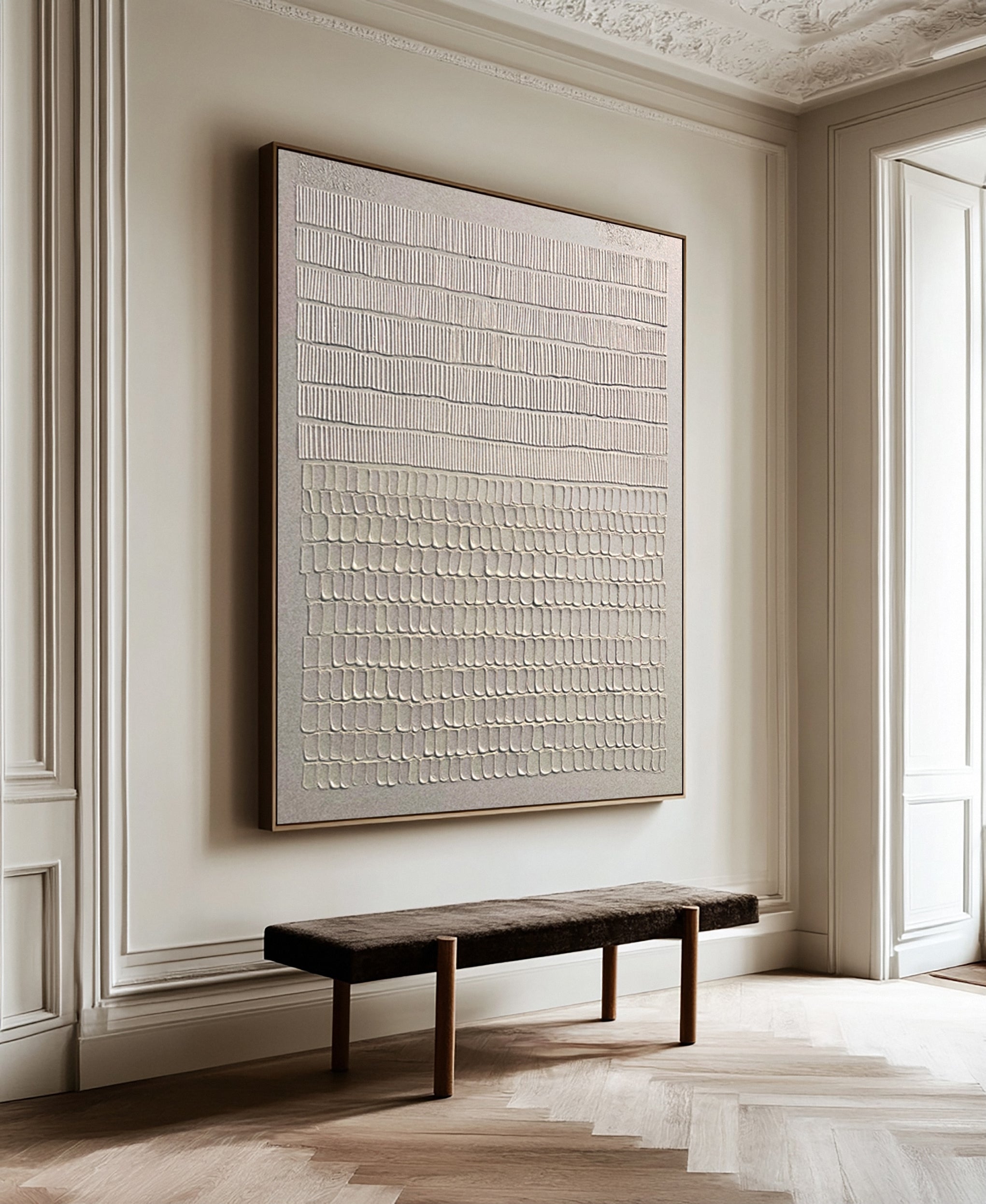 Modern Canvas with Vertical Impressions in Horizontal Zones #MM613