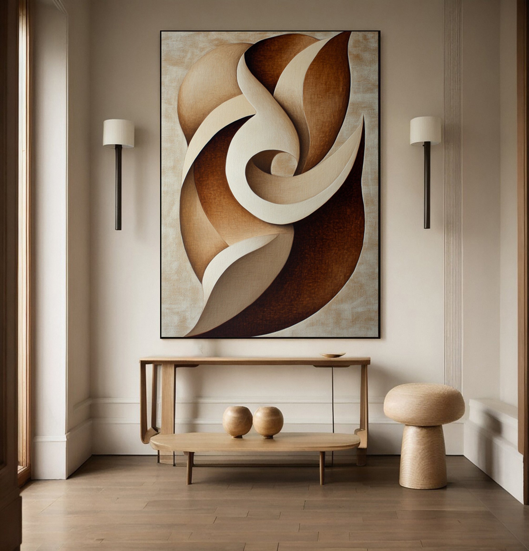 Michelle Mitchell's 'Terra Bloom': Fluid Abstract in Warm Tones #MM578