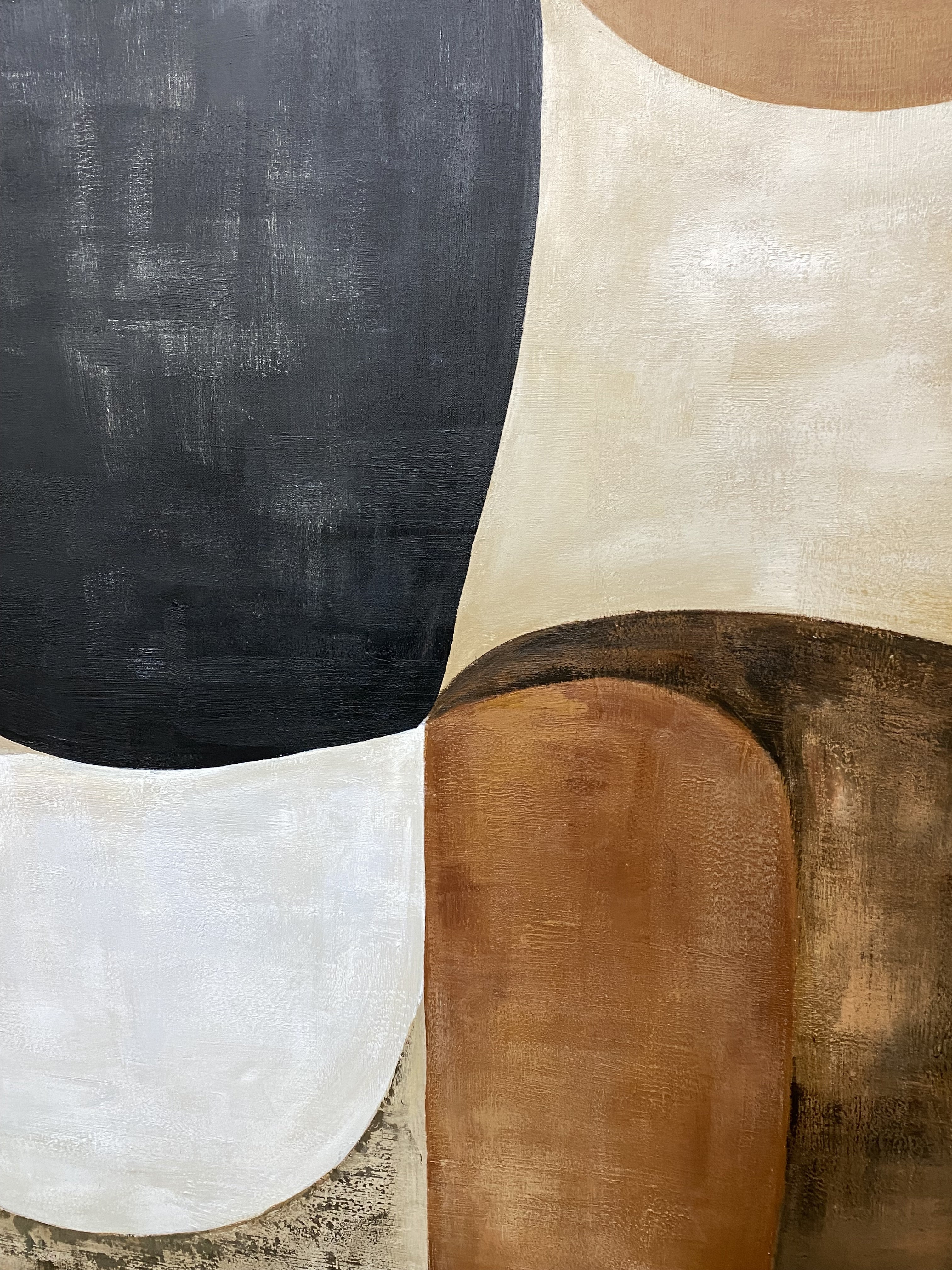 Earthy Organic Interplay: Mid-Century Inspired Abstract #MM648