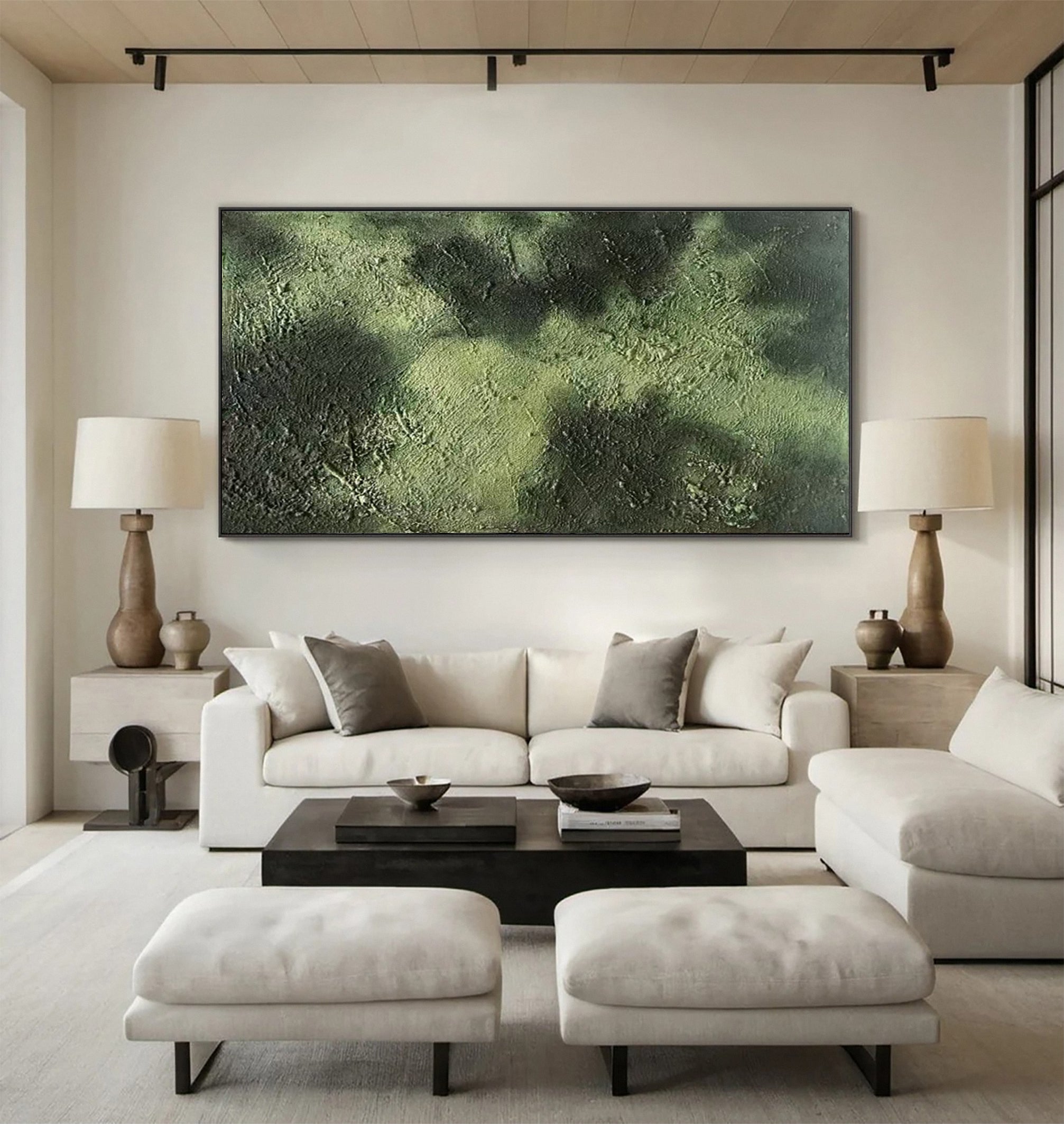 Breaking Crest in Shadow and Light: Modern Textured Ocean Art #MM634