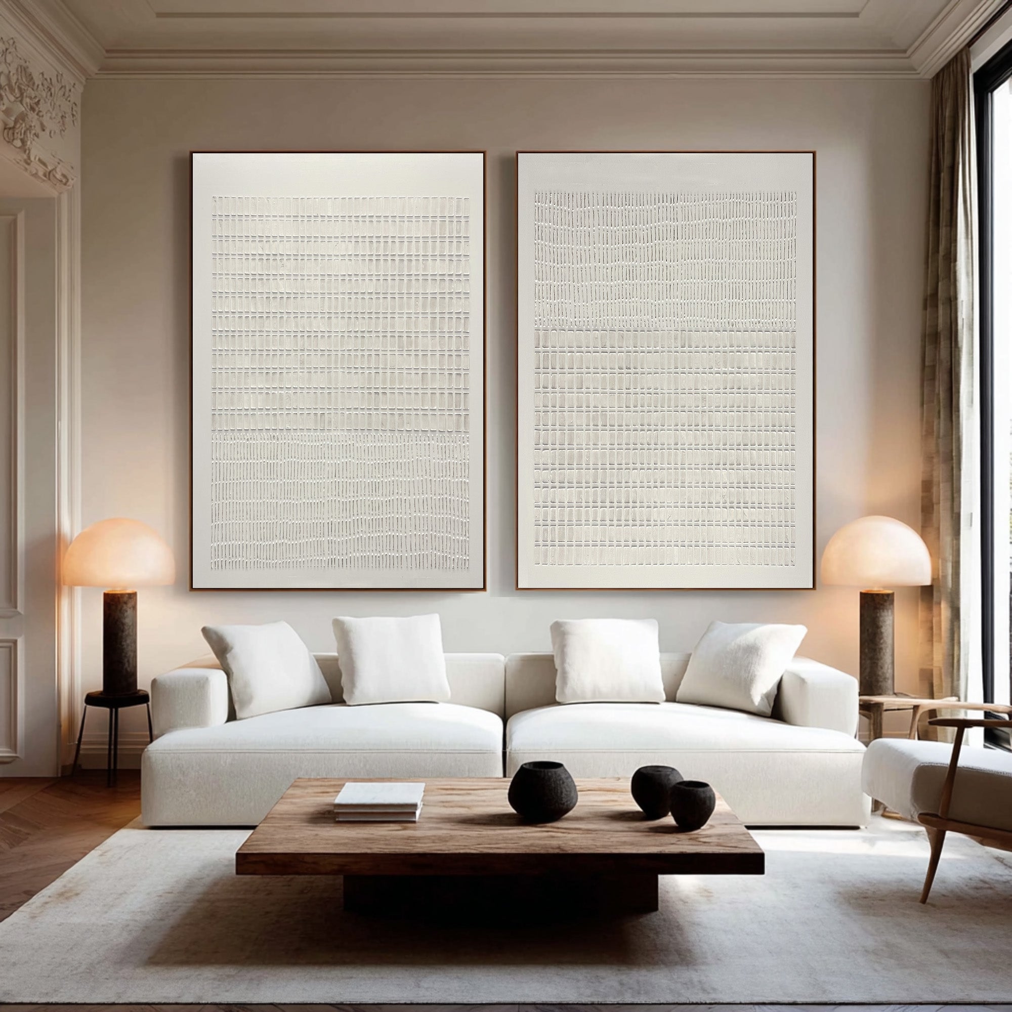 Modern Textured Wall Art Set - Neutral Abstract Decor | KelorArt