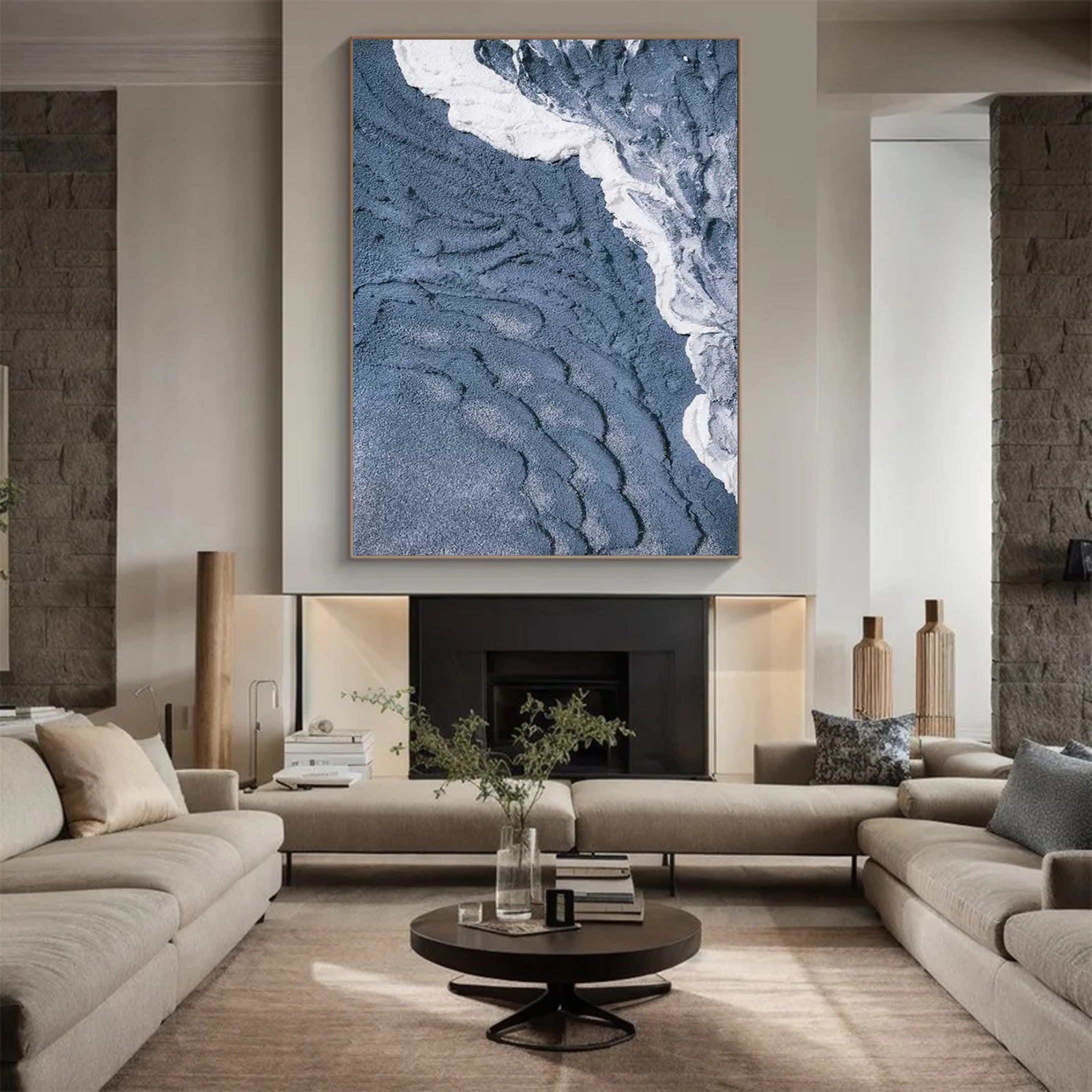 From Above the Waves: Textured Aerial Ocean Wall Art #MM525