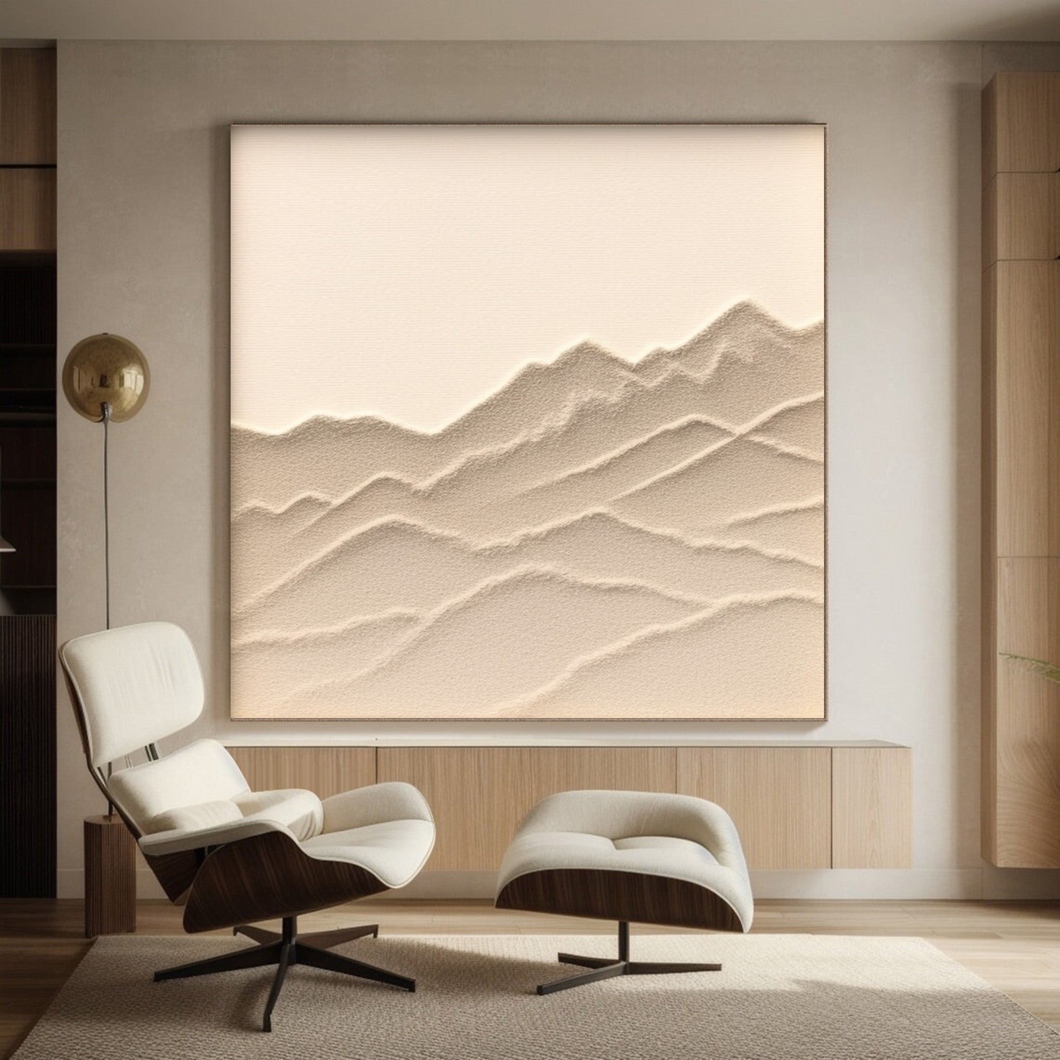 Desert Hills Texture: Modern 3D Wall Art, Earth Tones #MM528