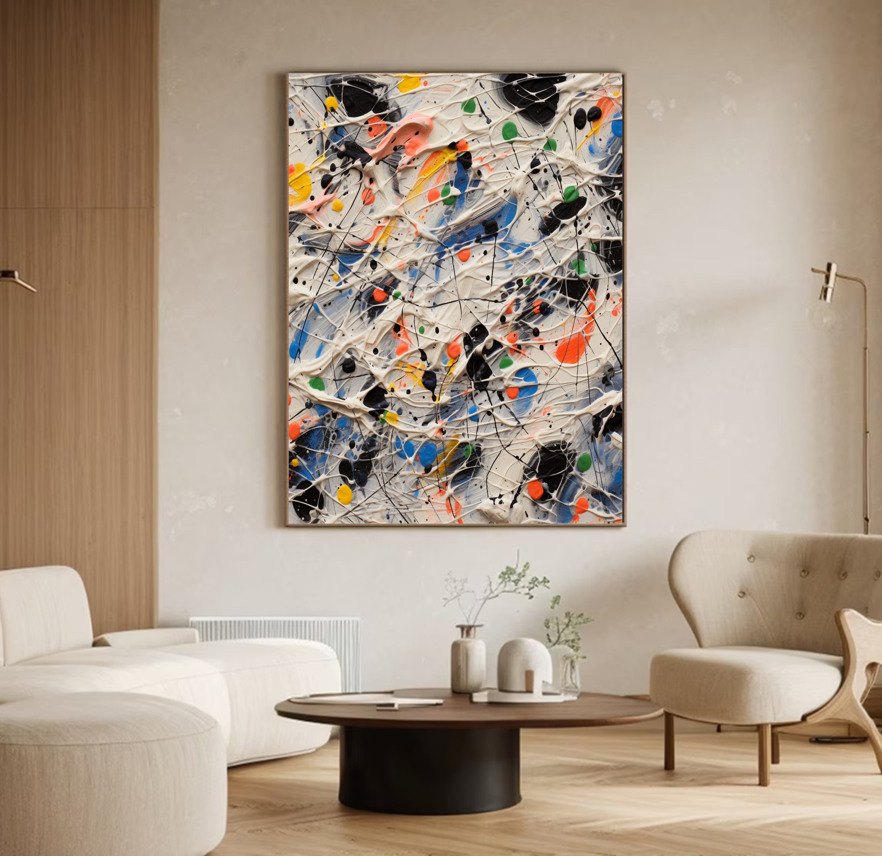 Explosion of Color: Dynamic Abstract, Bold Splatter Painting #MM522