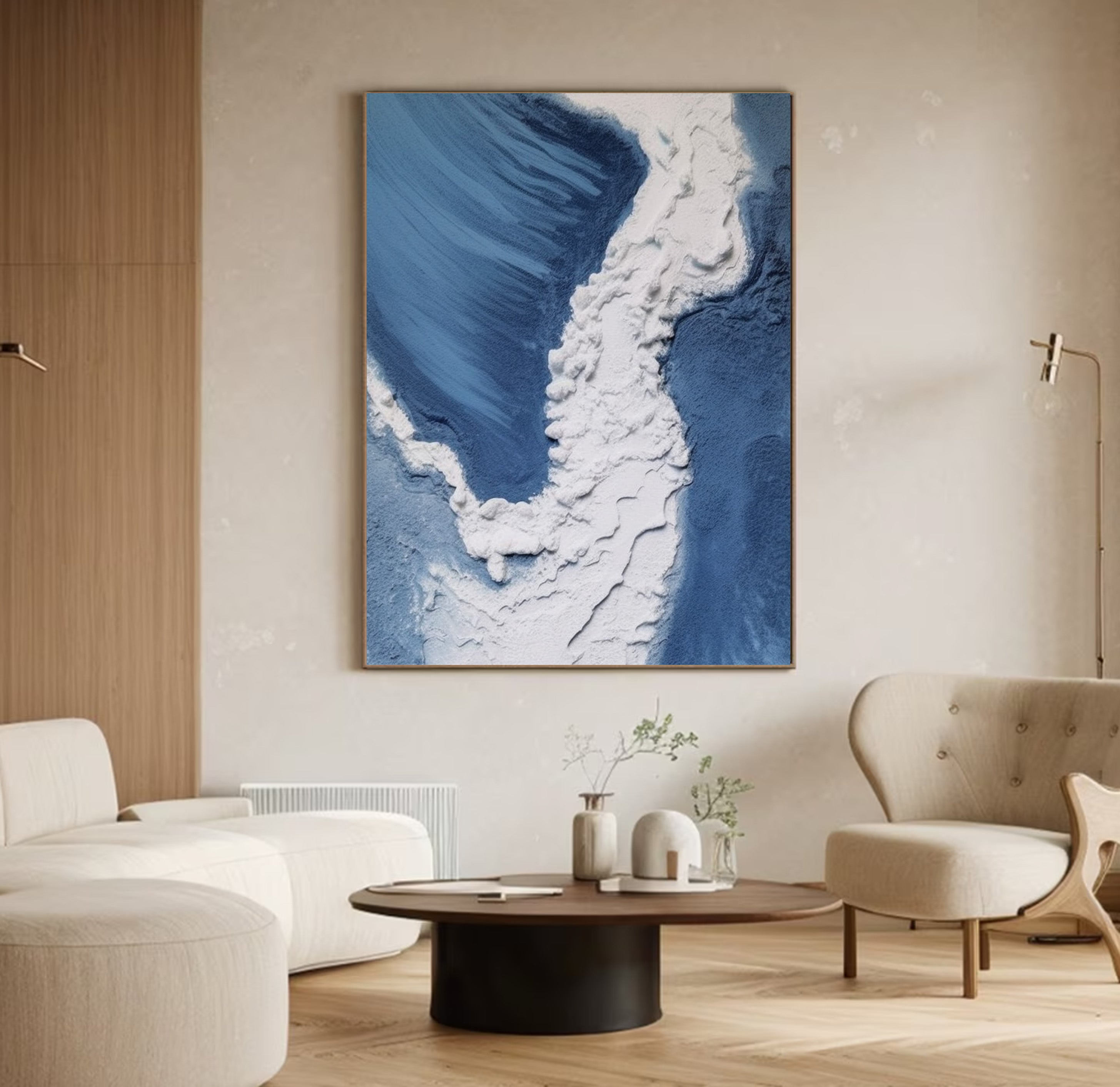 Turbulent Vista: Modern 3D Texture Painting, Dynamic Seascape #MM527