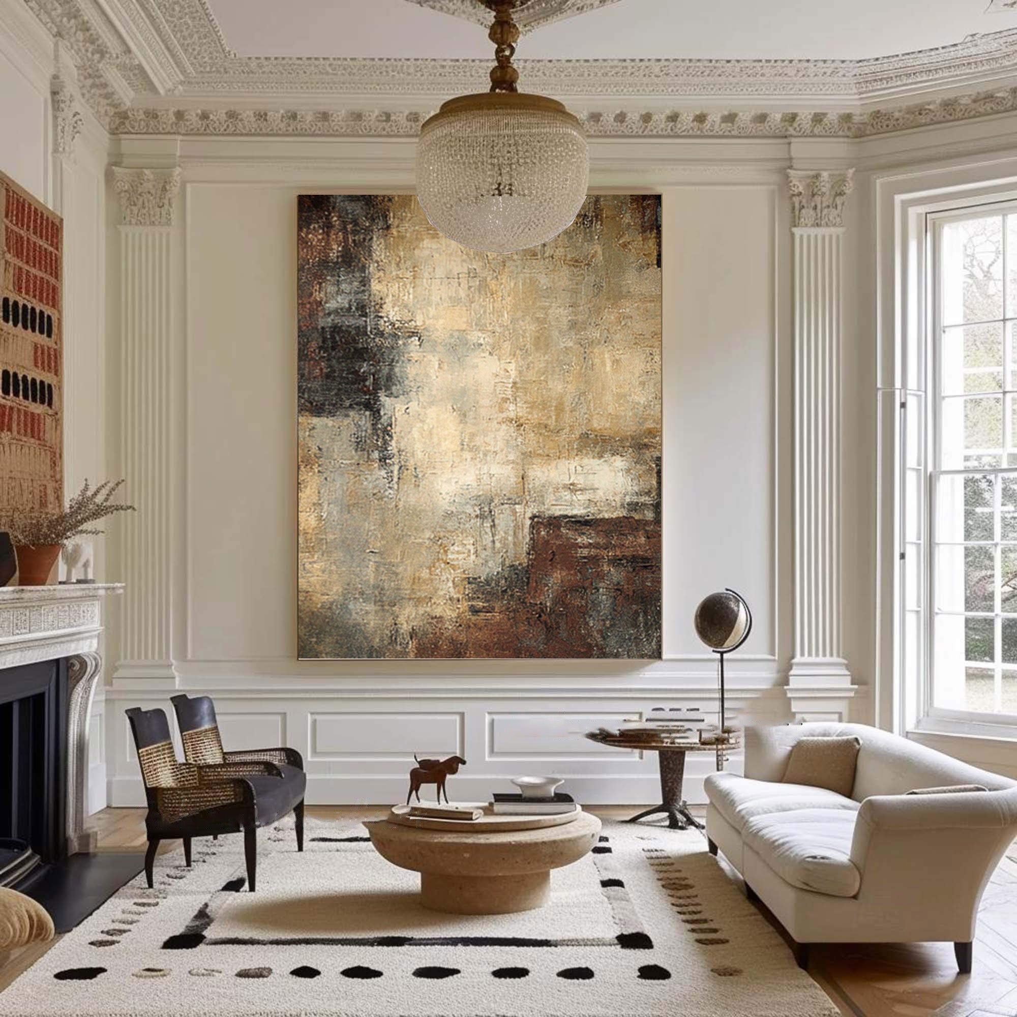 Modern Textured Painting Elegant Abstract Piece #AG 048