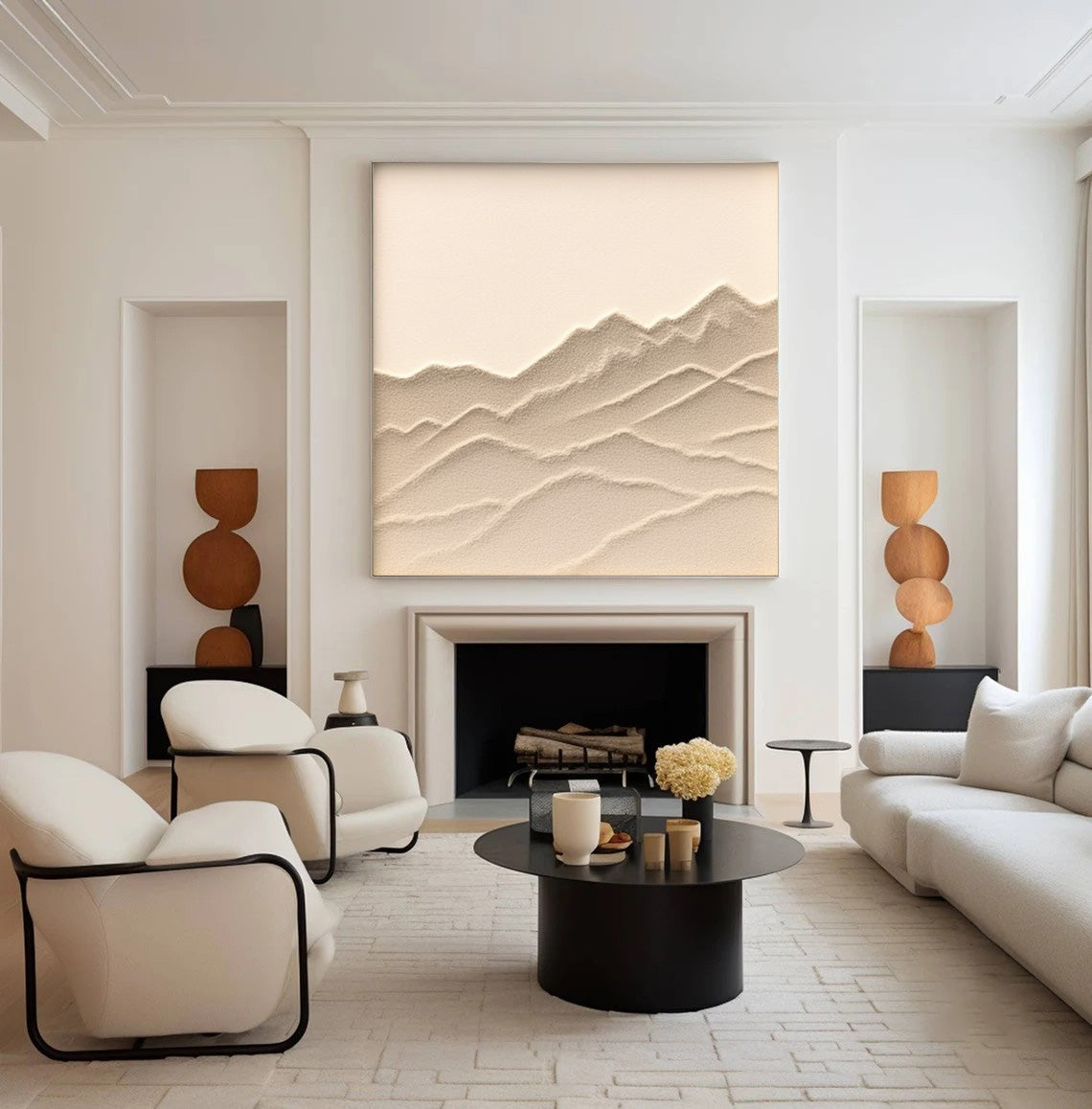 Desert Hills Texture: Modern 3D Wall Art, Earth Tones #MM528