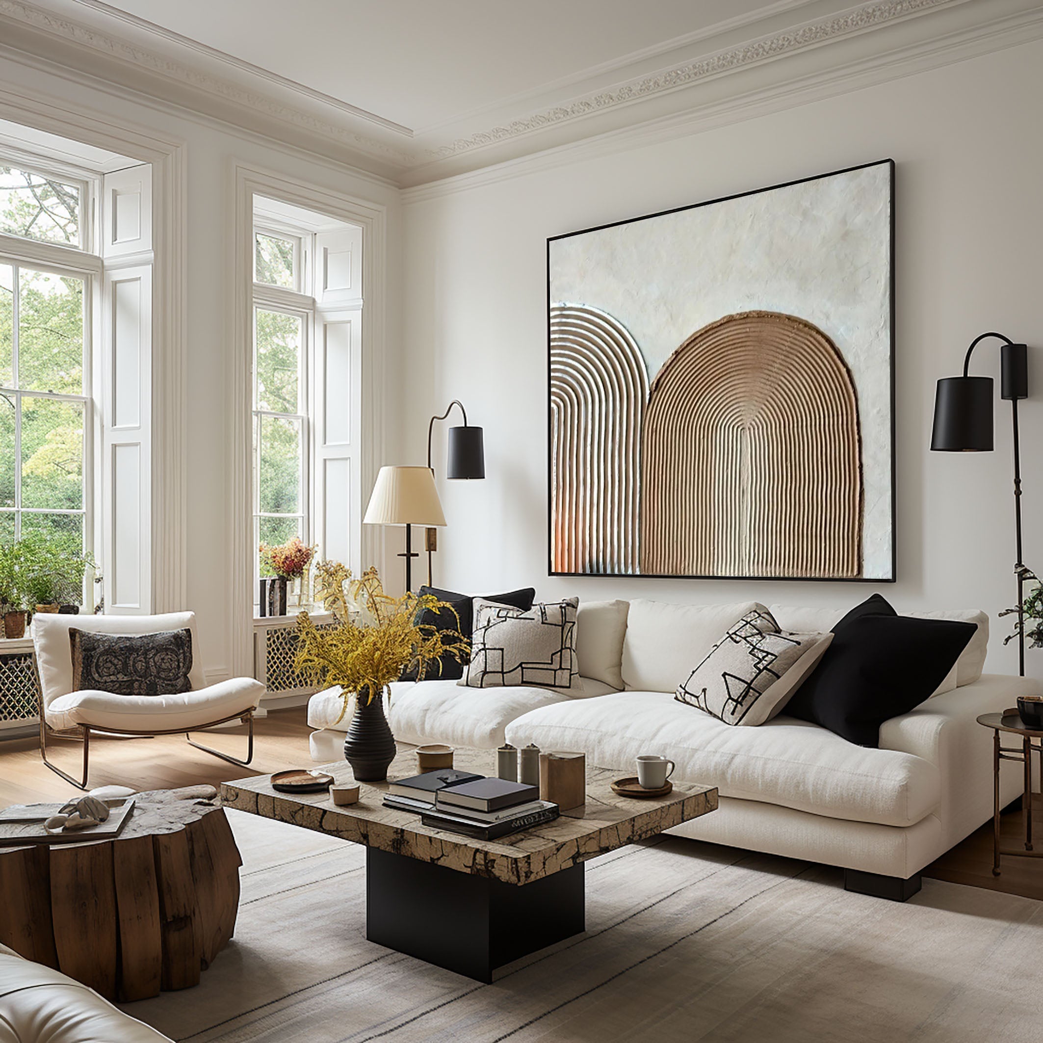 عمل فني من مجموعة Nature's Embrace Organic Beige #MM092