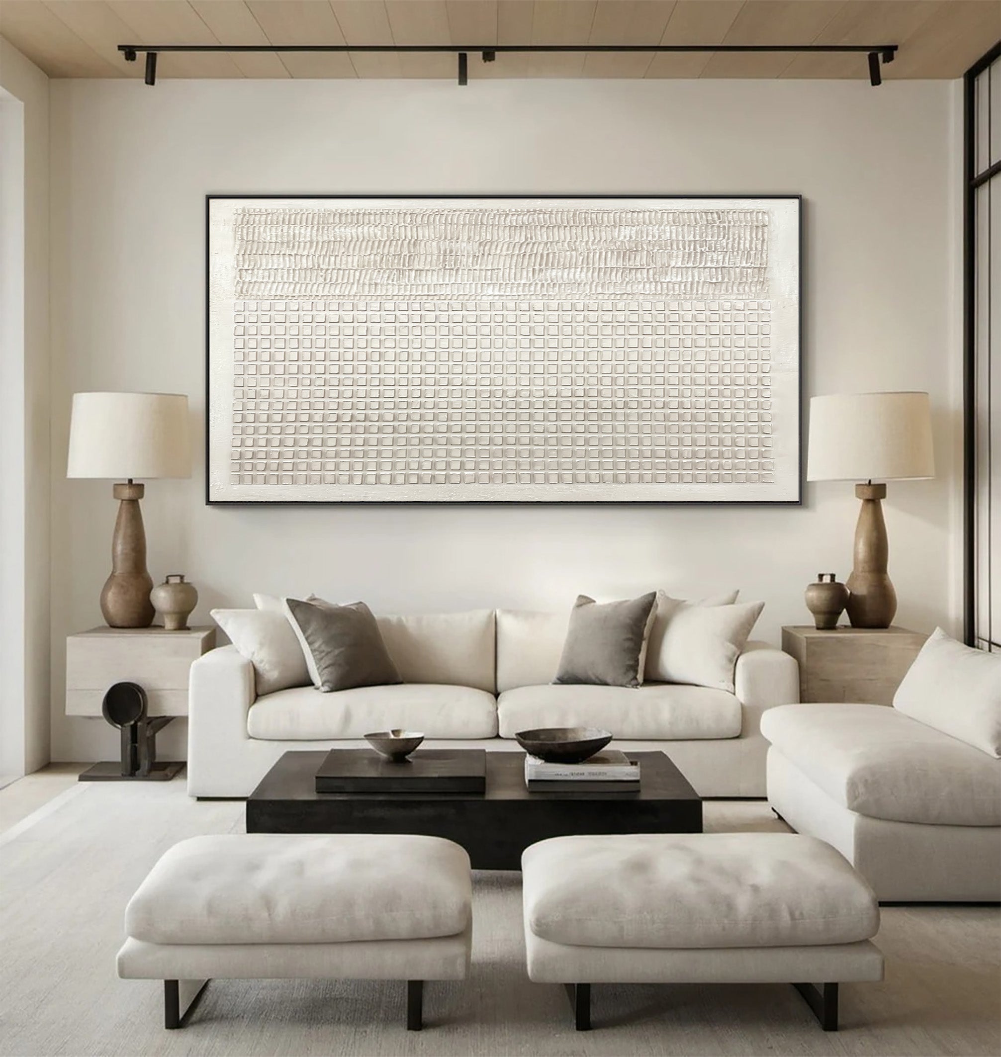 Modern Minimalist Relief Painting - Oversized Wall Decor #AG 029