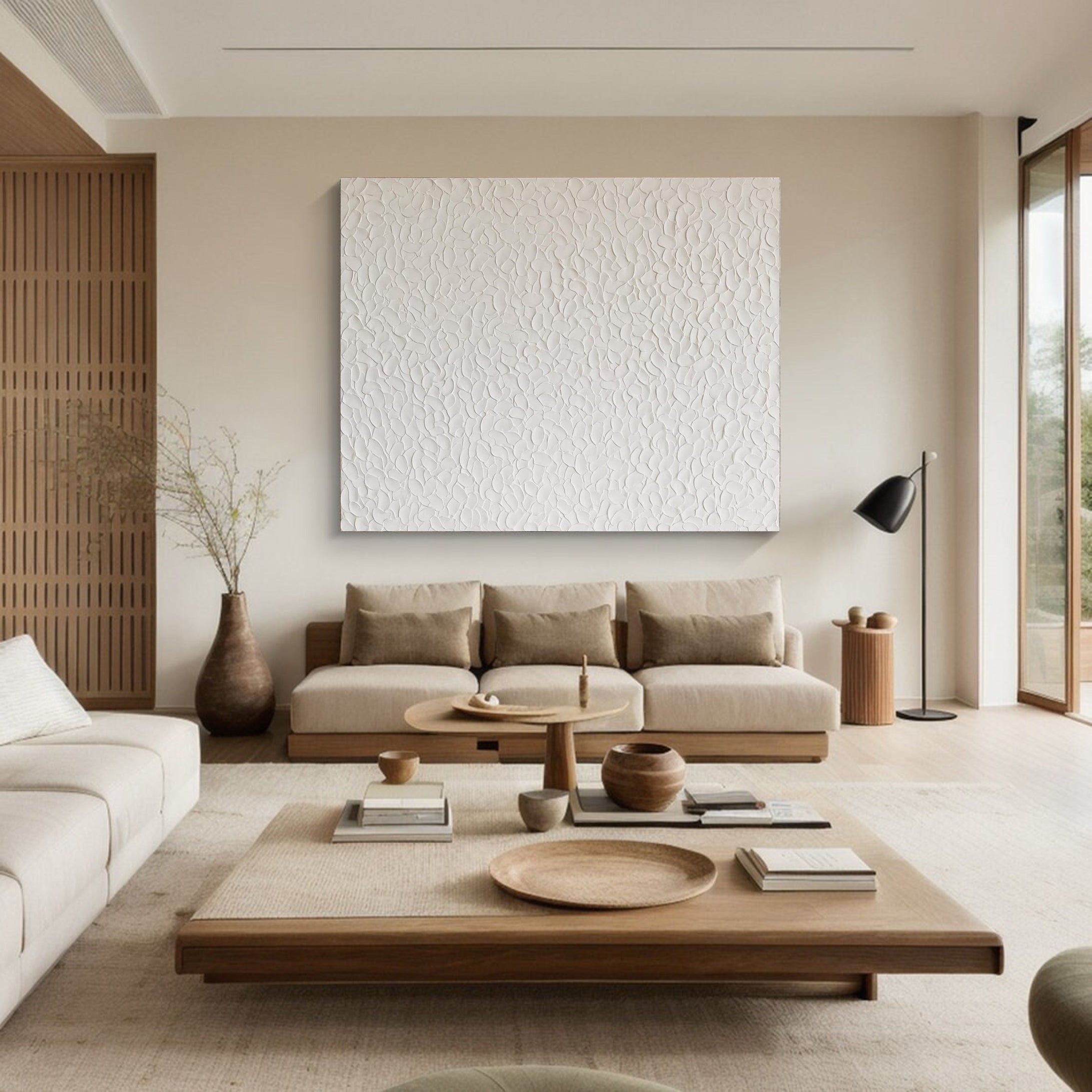 لوحة فنية أنيقة وعصرية من القماش بنقش هندسي #MM042