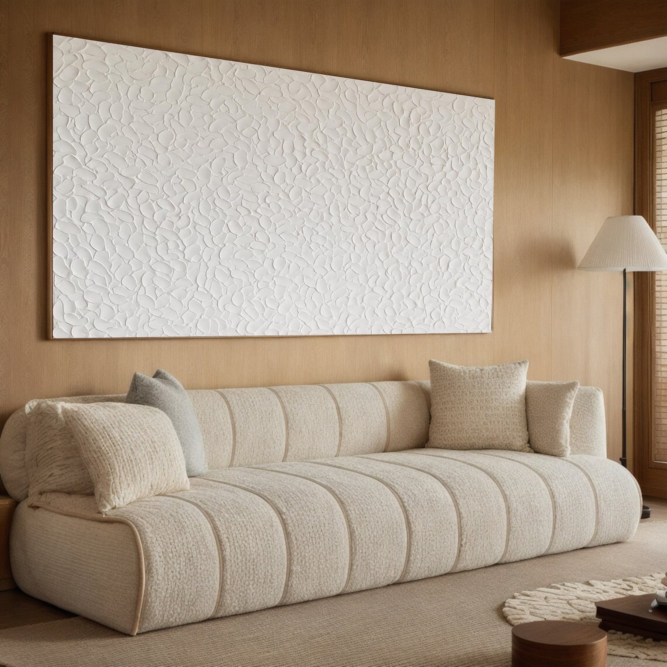 لوحة فنية أنيقة وعصرية من القماش بنقش هندسي #MM042