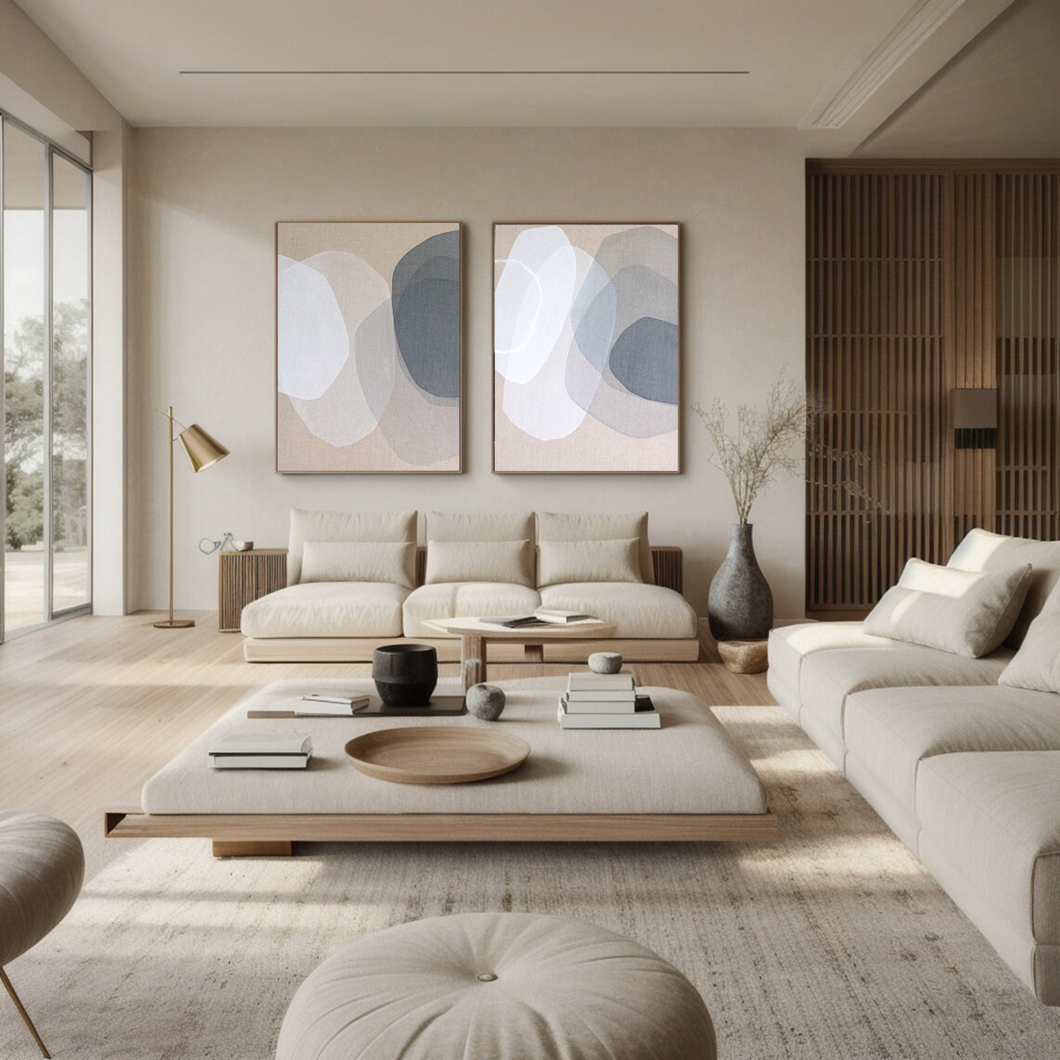 فن هندسي أصلي بسيط لديكور غرفة المعيشة #MMS039