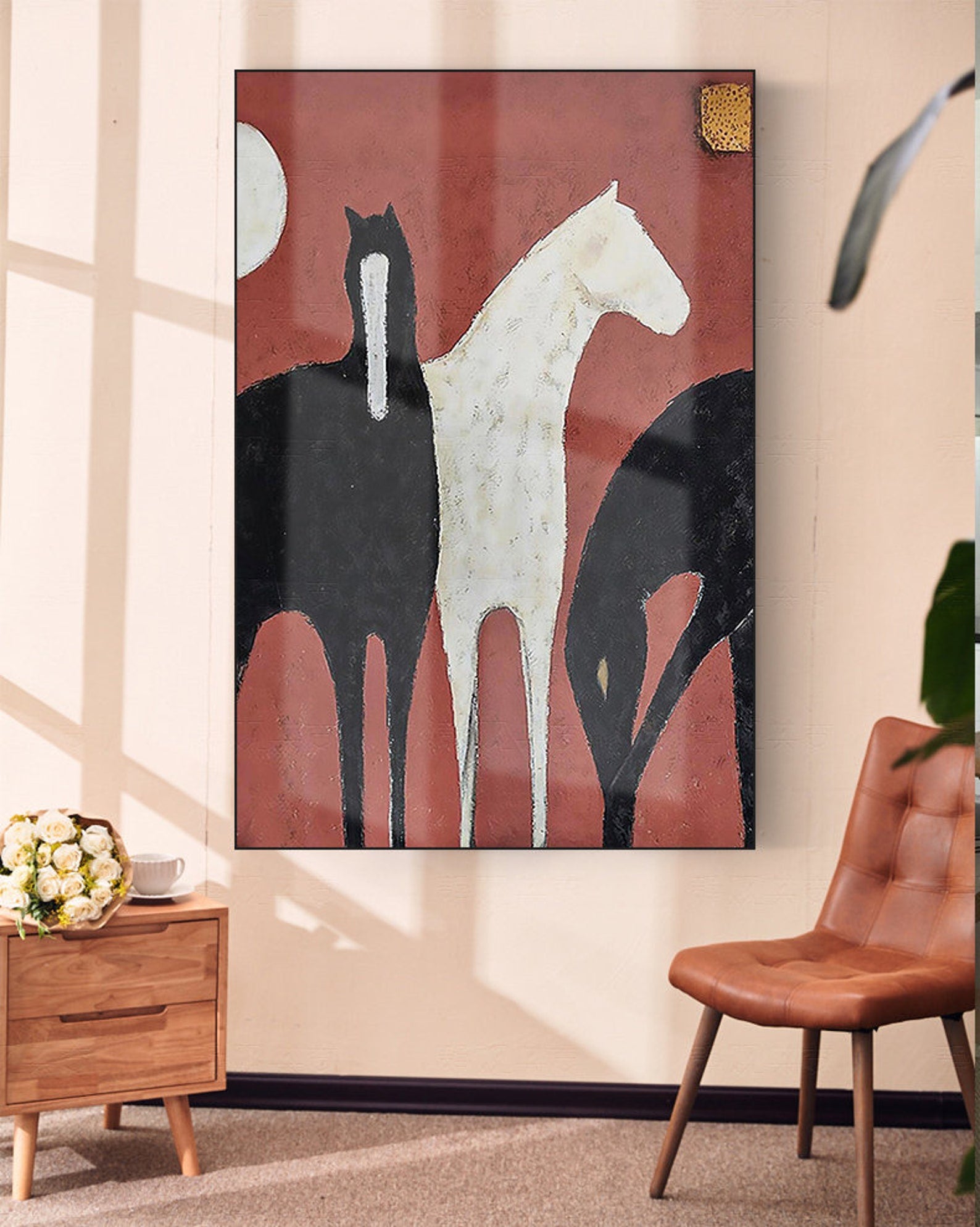 Spectral Steeds: Contemporary Horse Abstraction, Striking Art #MM454