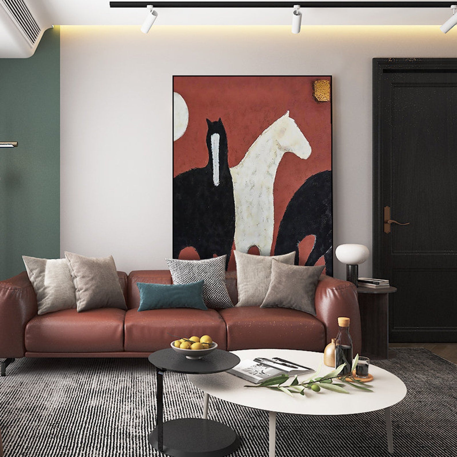Spectral Steeds: Contemporary Horse Abstraction, Striking Art #MM454
