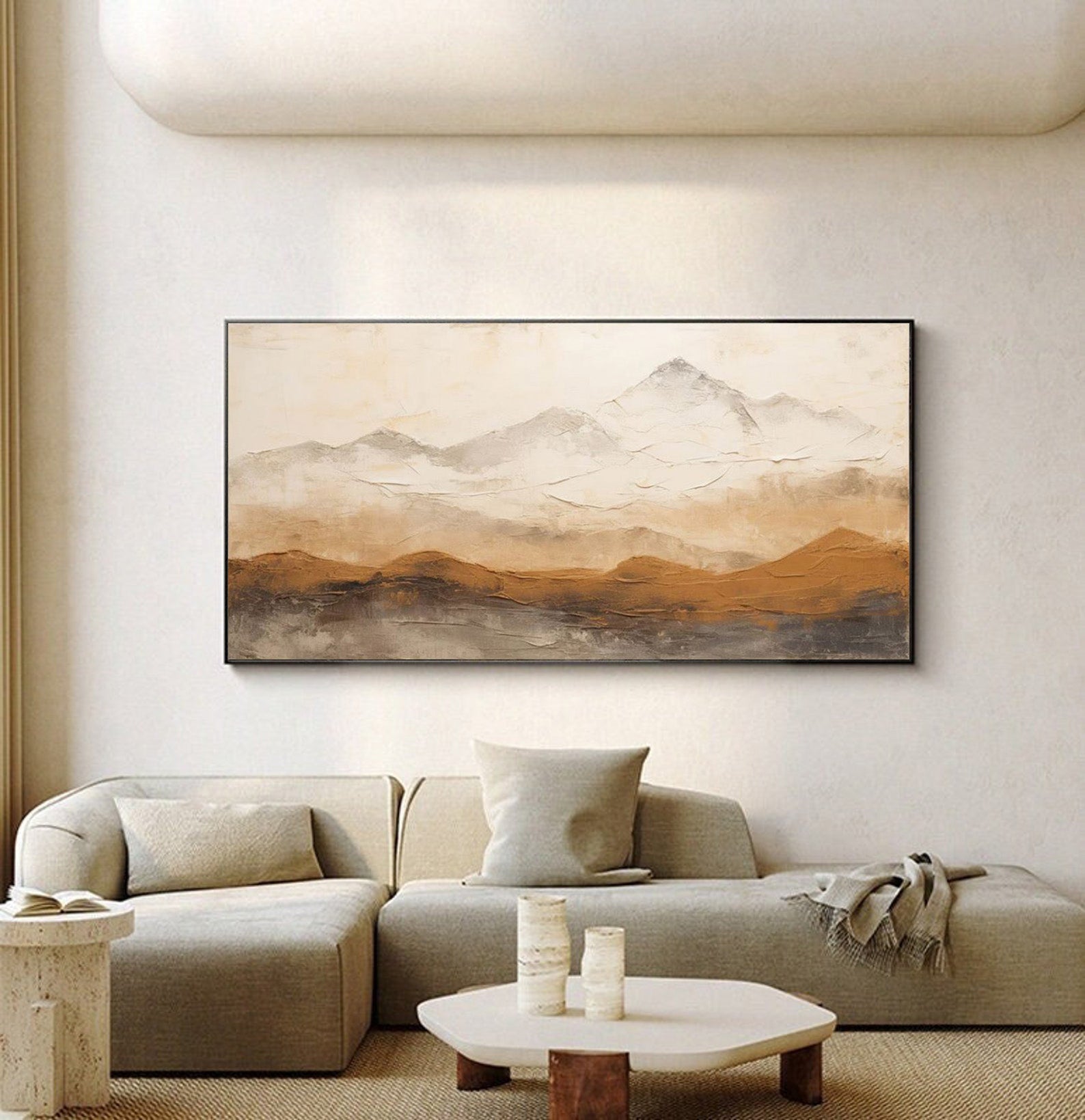 Mountain Whispers: Minimalist Landscape Wall Painting #MM514