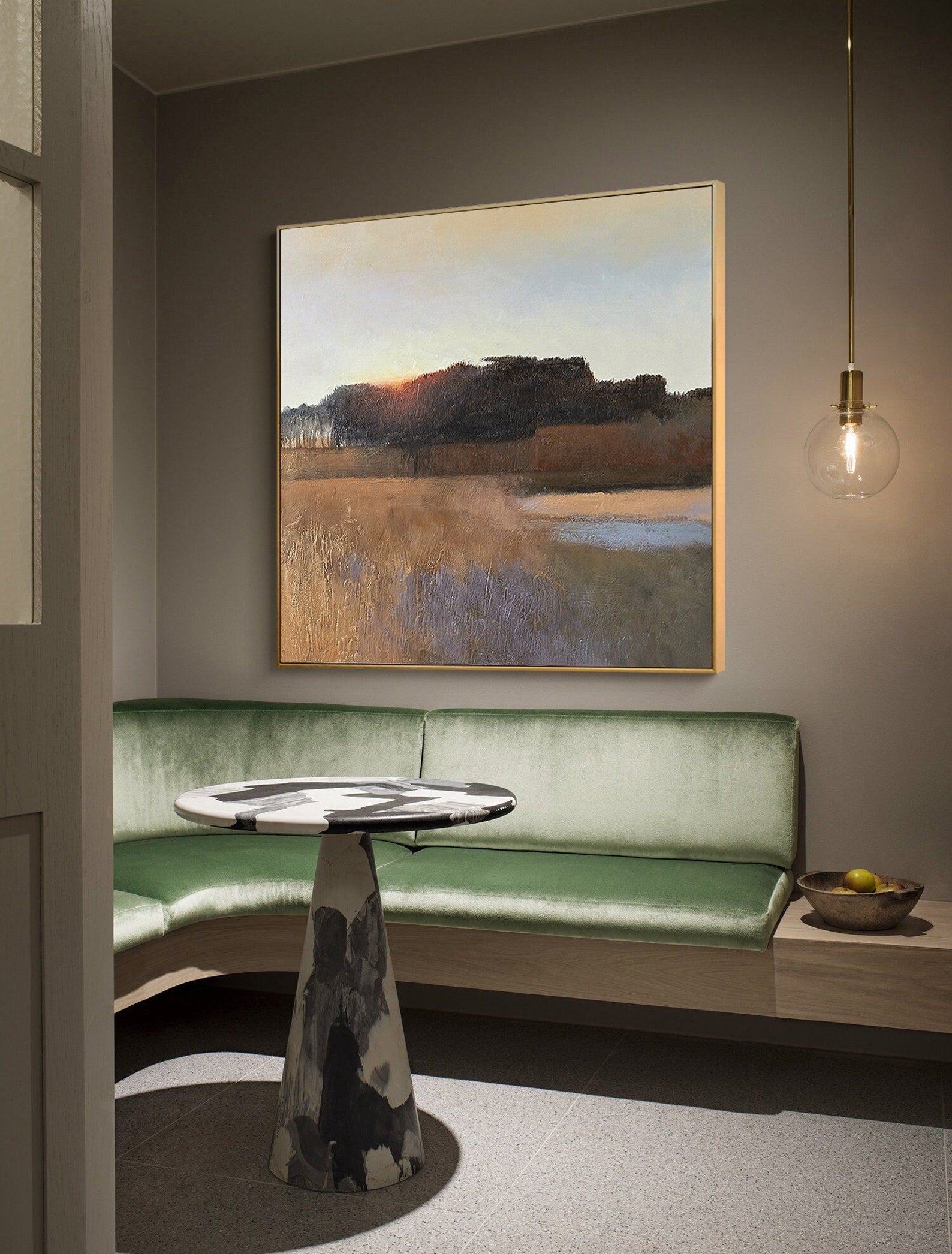 Chromatic Horizon: Contemporary Landscape Abstract Wall Art #MM449