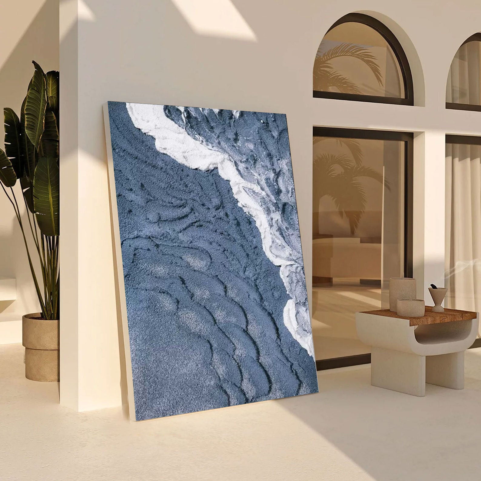 From Above the Waves: Textured Aerial Ocean Wall Art #MM525