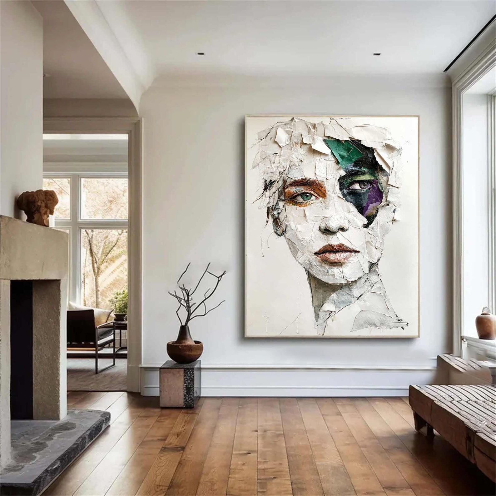 بورتريه تجريدي مجزأ، فن تصويري معاصر #MM271