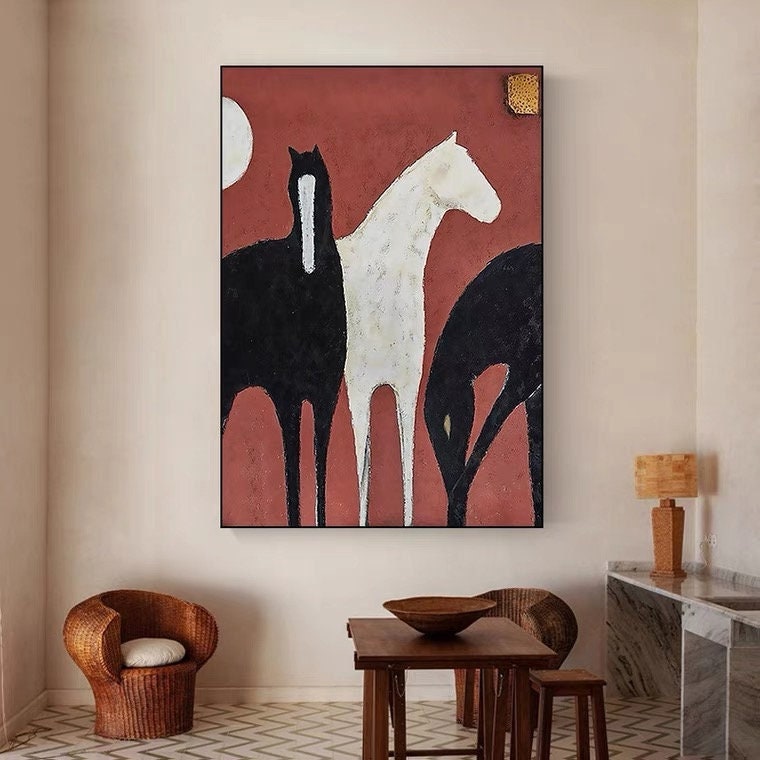 Spectral Steeds: Contemporary Horse Abstraction, Striking Art #MM454