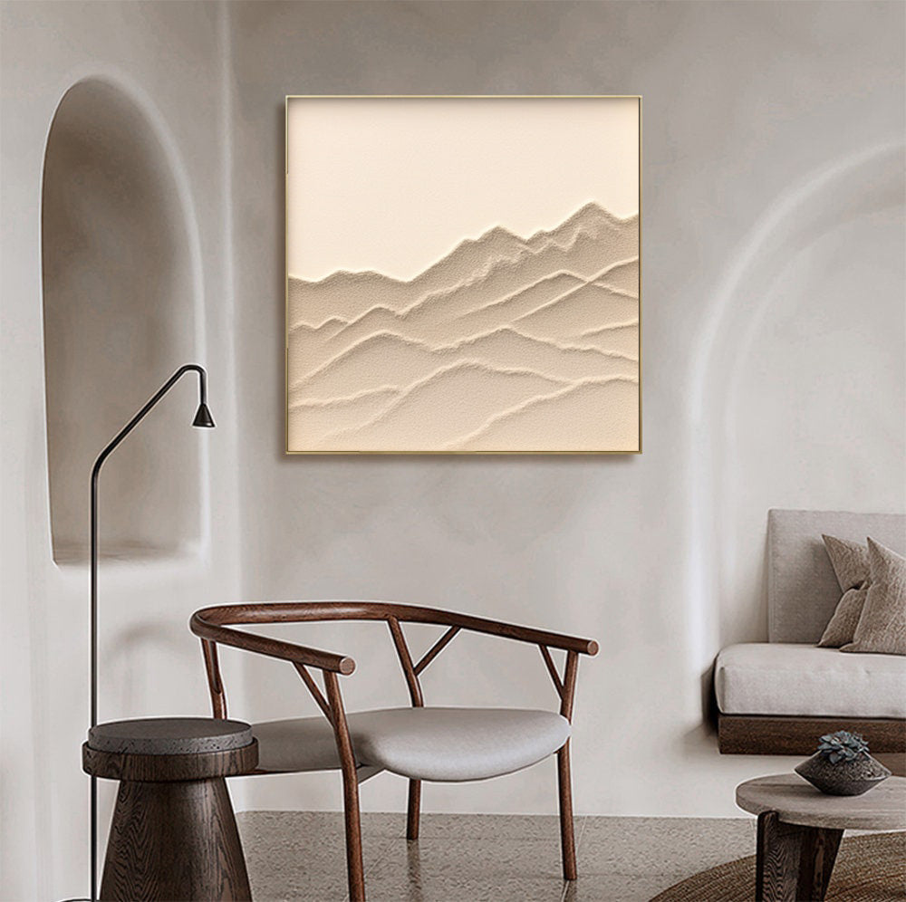 Desert Hills Texture: Modern 3D Wall Art, Earth Tones #MM528
