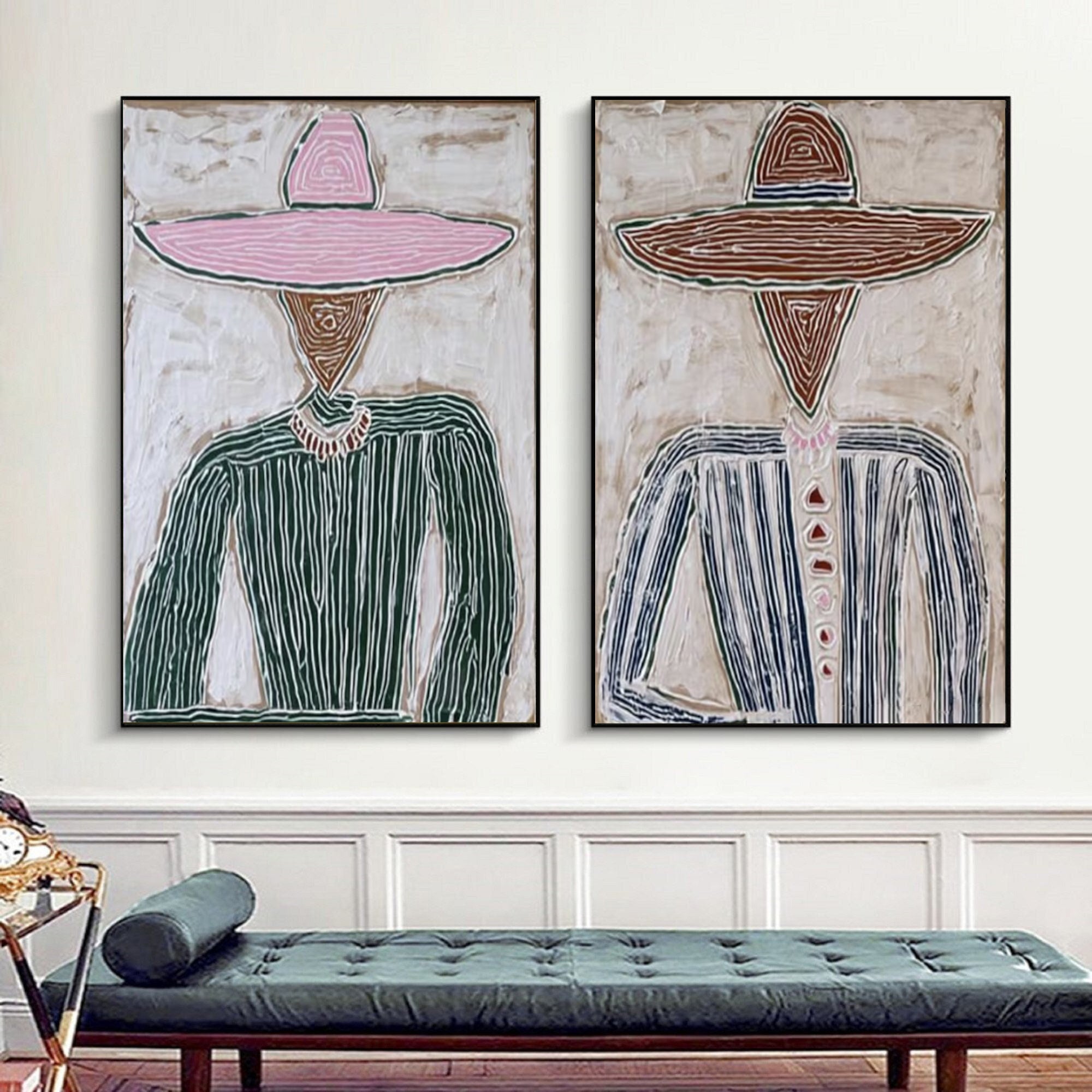 Contemporary Couple Canvas Art #KLA 035