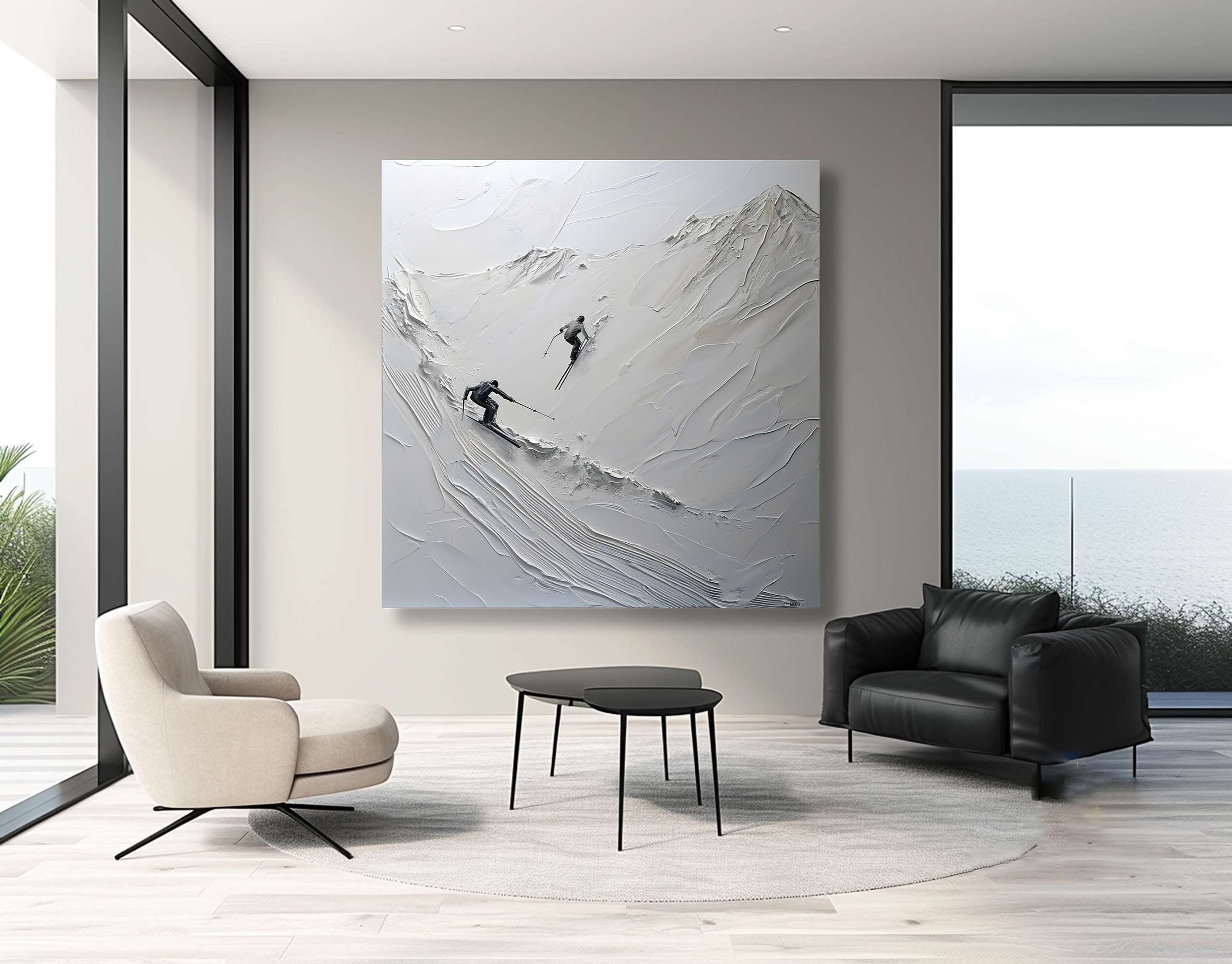 Modern Winter Sports Canvas Art
