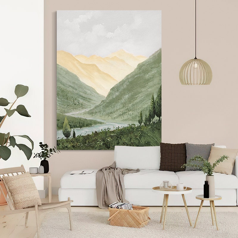 Hand-Painted Mountain Scenery Set ,Natural Beauty Home Decoration#MM491