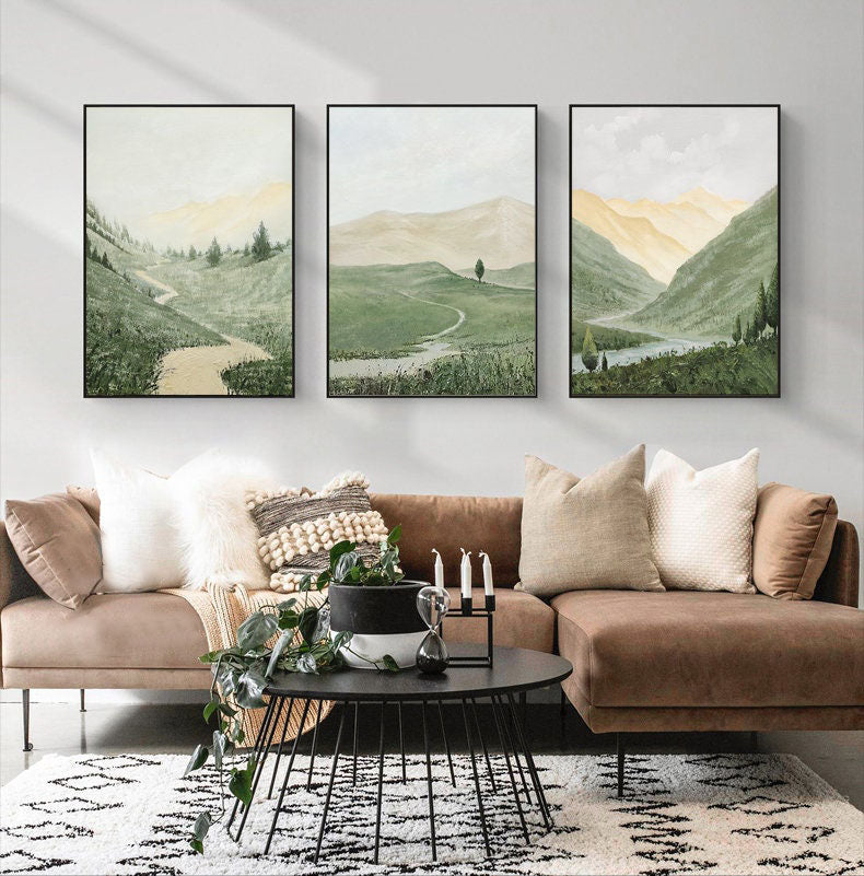 Hand-Painted Mountain Scenery Set ,Natural Beauty Home Decoration#MM491