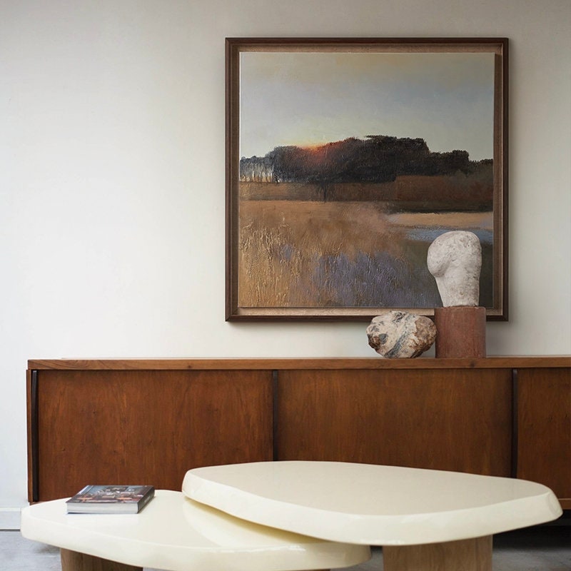 Chromatic Horizon: Contemporary Landscape Abstract Wall Art #MM449