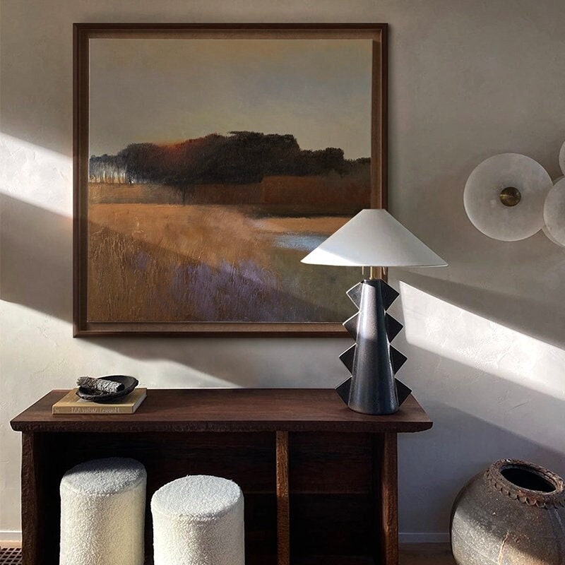 Chromatic Horizon: Contemporary Landscape Abstract Wall Art #MM449