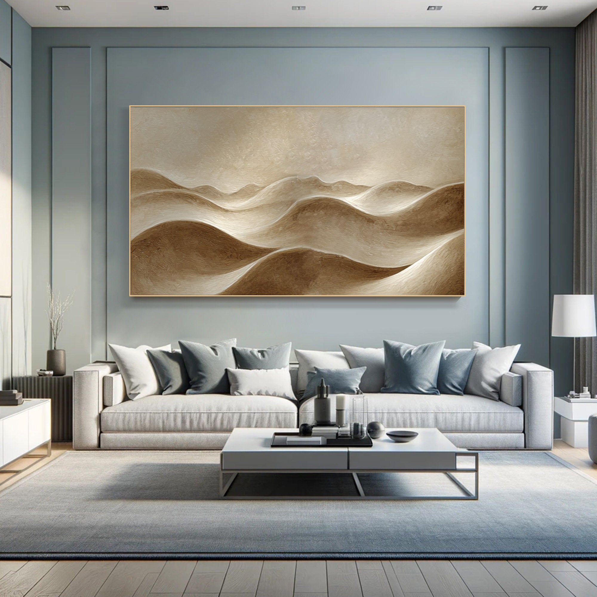 Sprawling Minimalist Dune Abstraction, Contemporary Wall Art #MM404