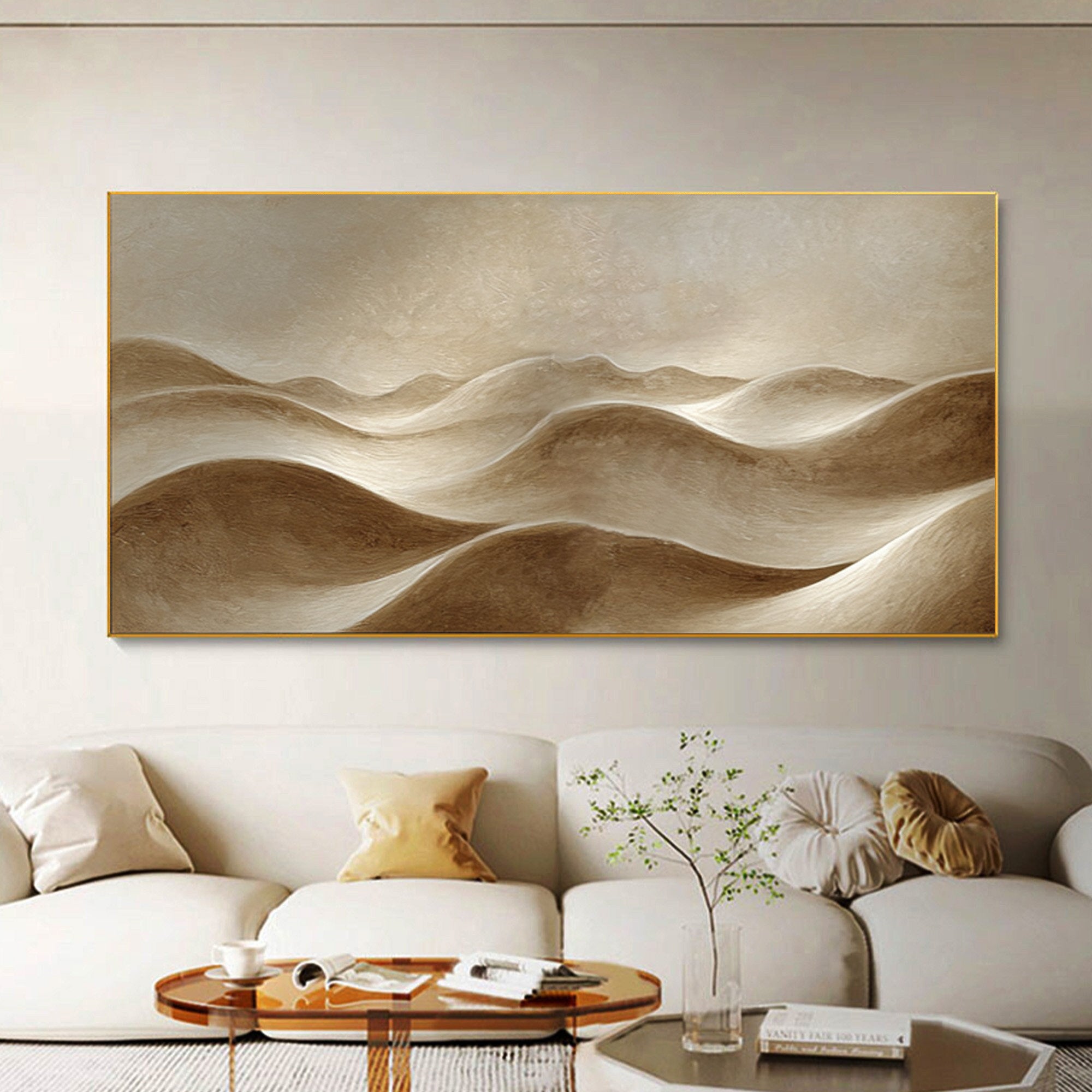 Sprawling Minimalist Dune Abstraction, Contemporary Wall Art #MM404