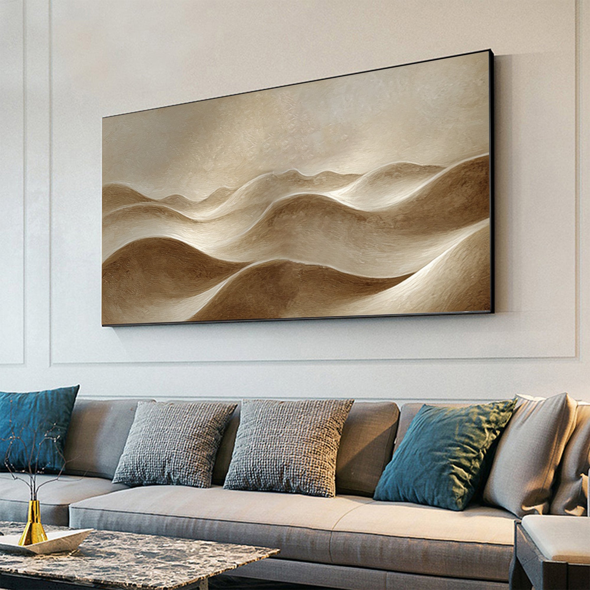 Sprawling Minimalist Dune Abstraction, Contemporary Wall Art #MM404