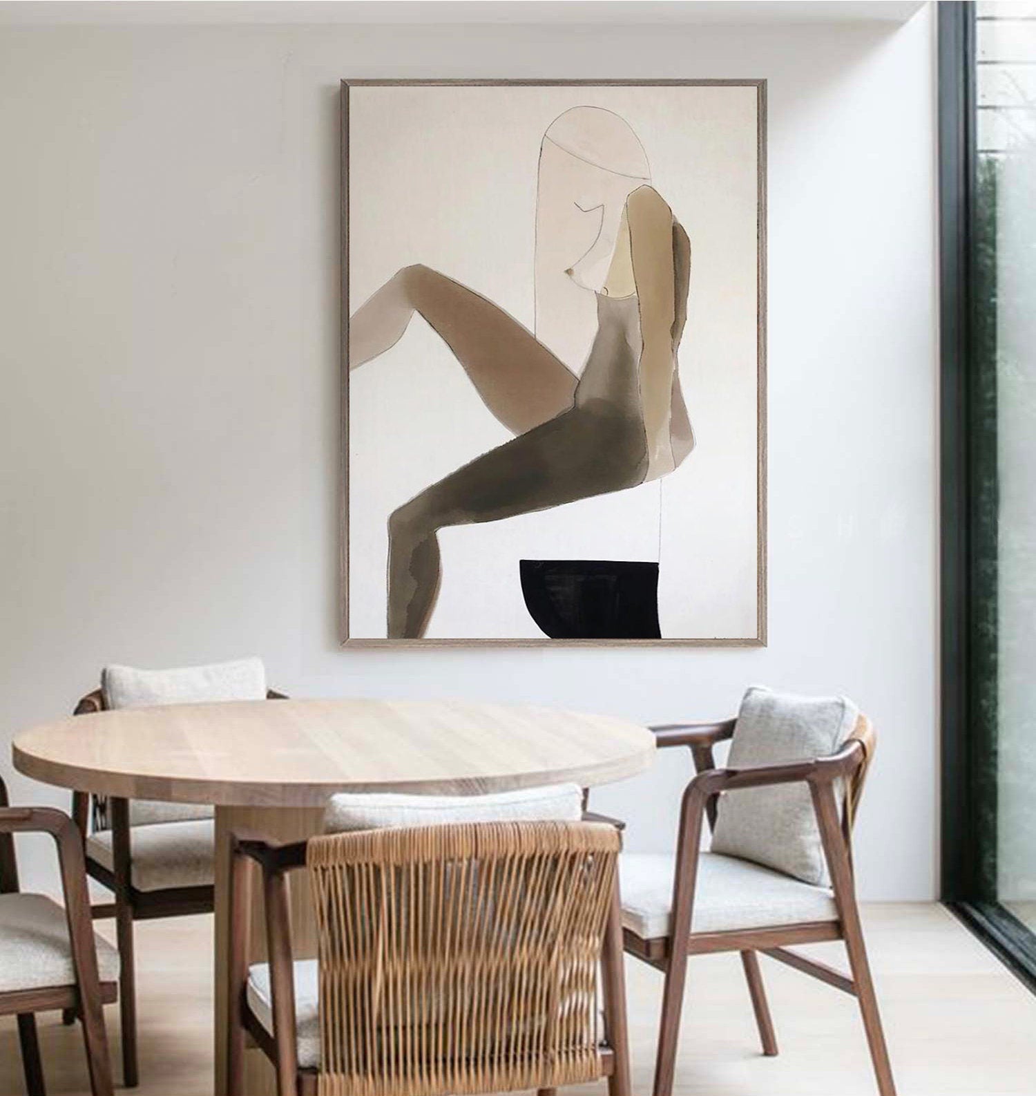 Minimal Line Drawing Nude Art – Set of 3 Modern Boho Female Wall Prints#MM470