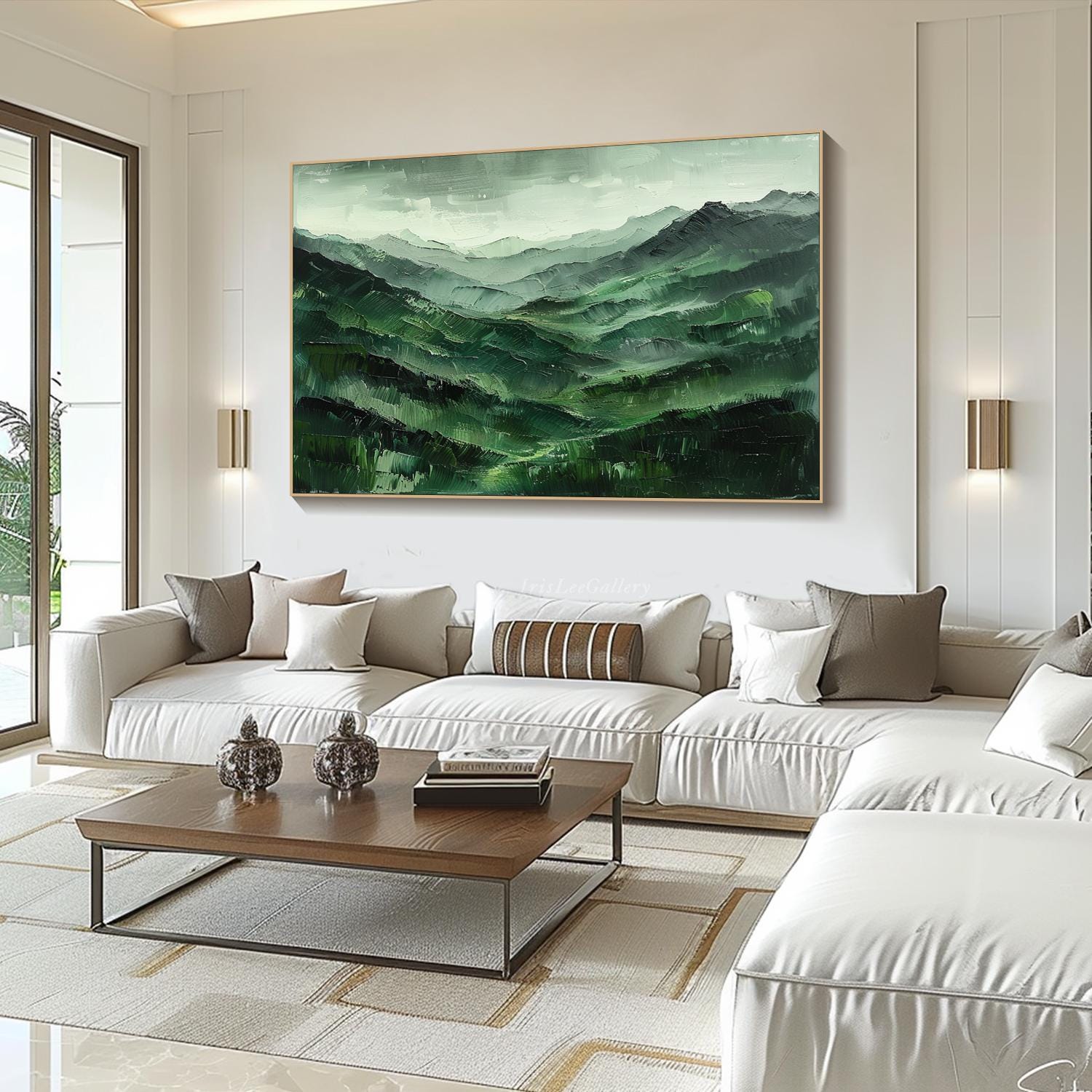 Misty Mountain Layers, Atmospheric Landscape Wall Art #MM289