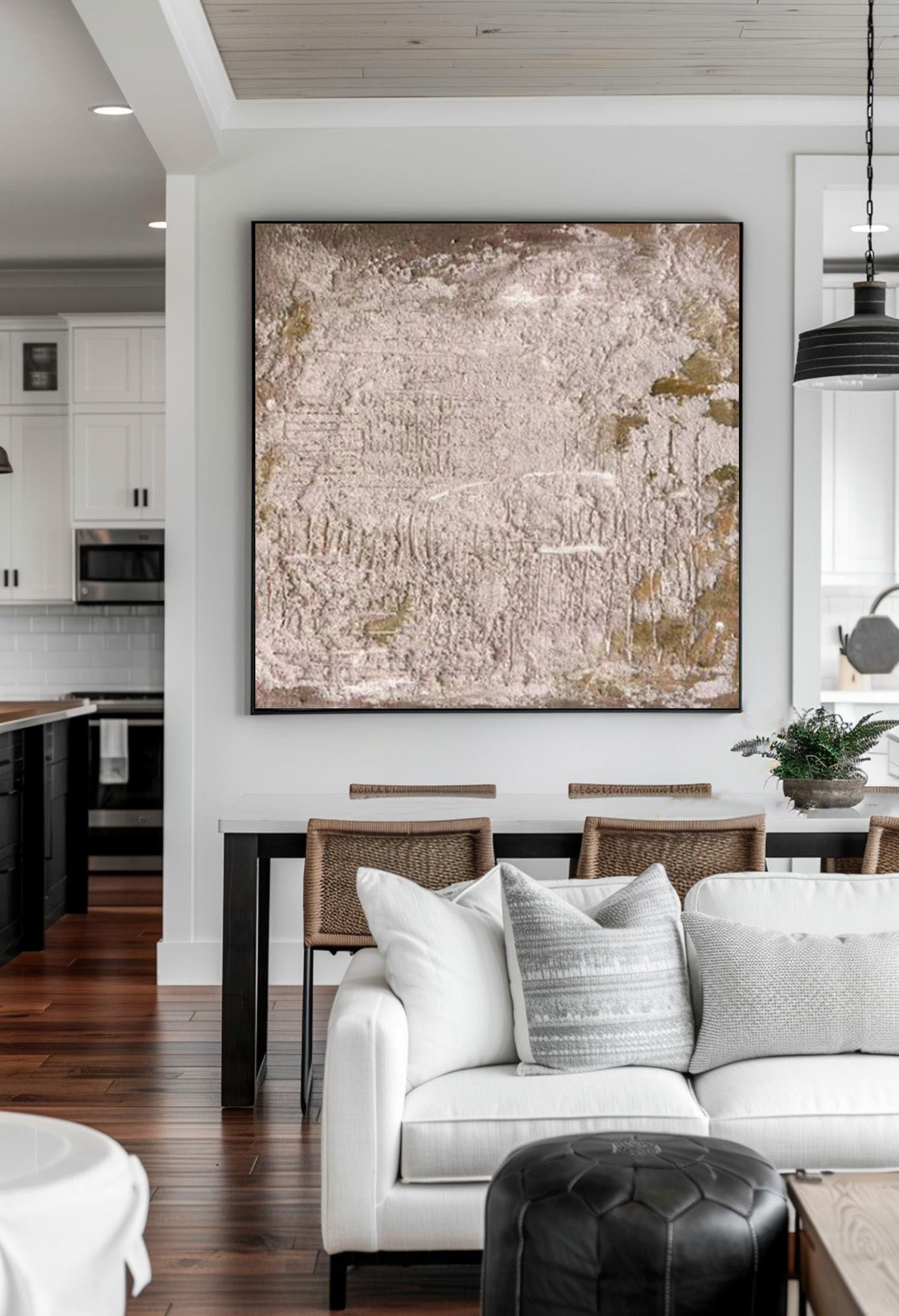 Rock story: Minimalist Abstract Canvas, Richly Textured Surface #MM517