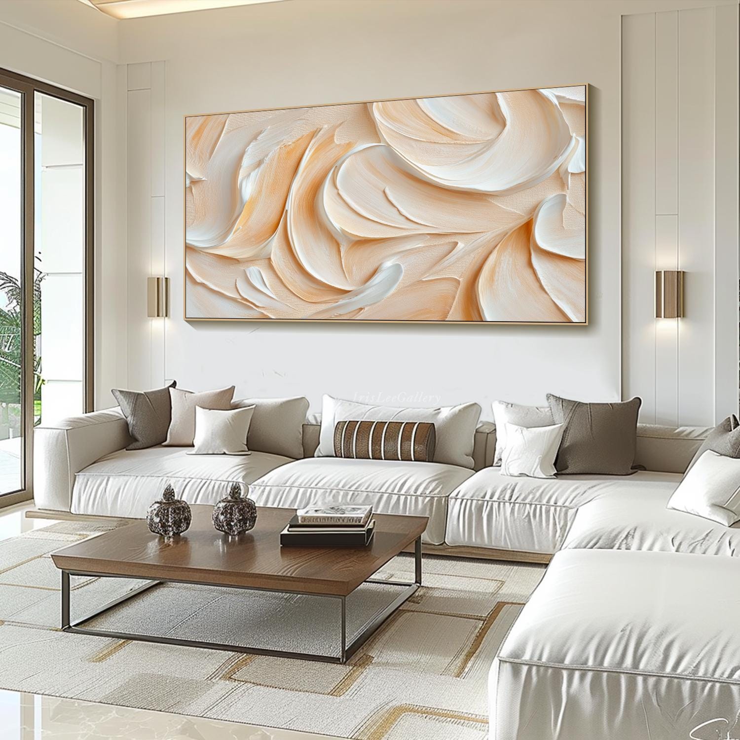 Sculptural Swirl Abstract,Textured Dimensional Wall Art #MM265