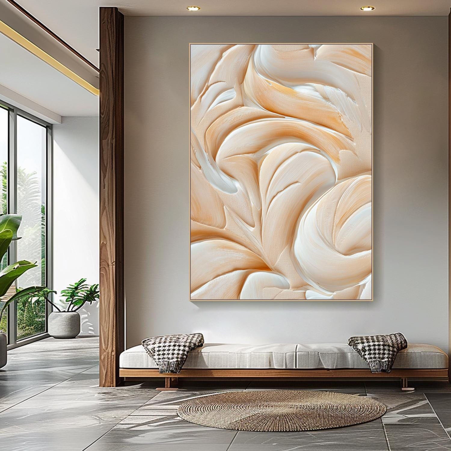 Sculptural Swirl Abstract,Textured Dimensional Wall Art #MM265