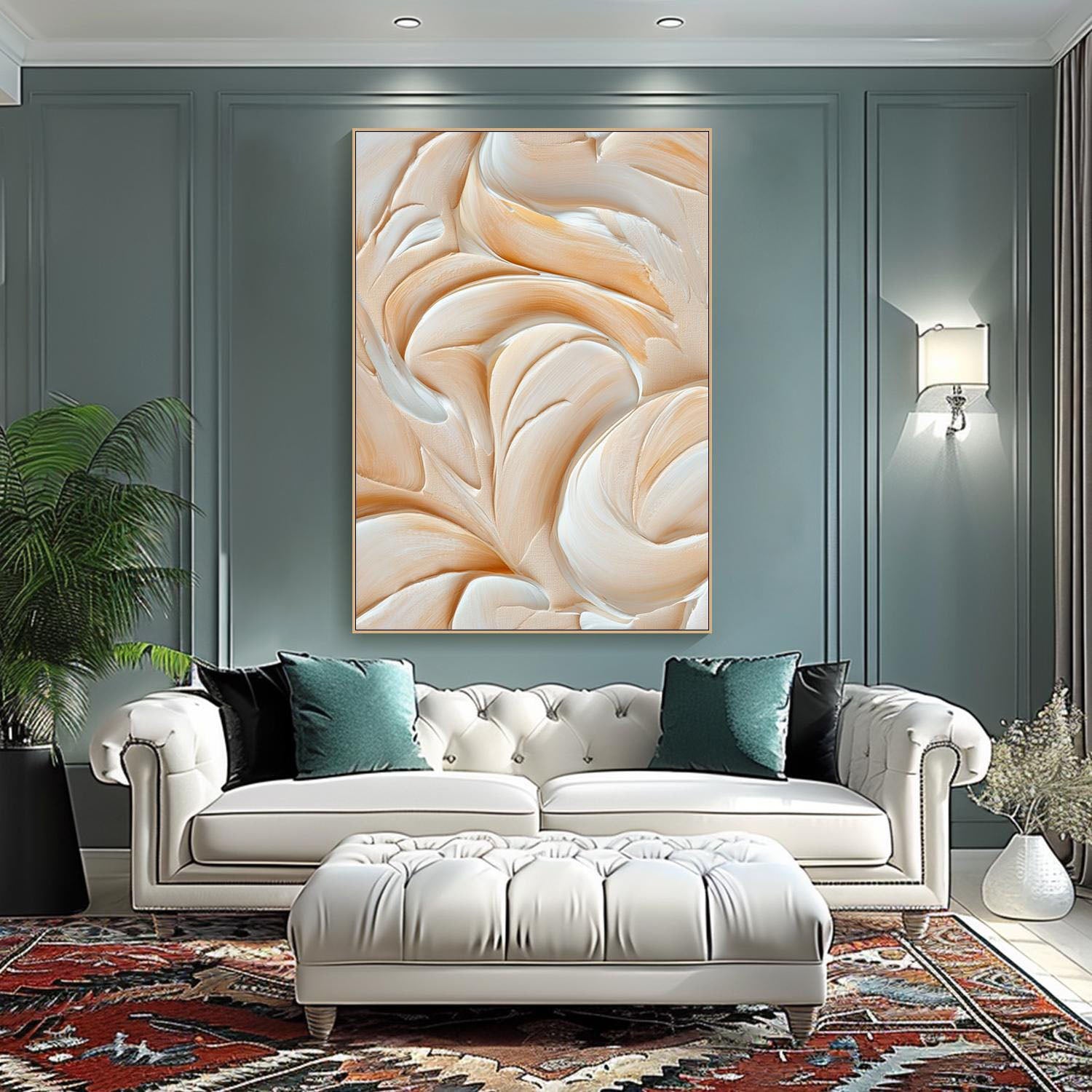 Sculptural Swirl Abstract,Textured Dimensional Wall Art #MM265