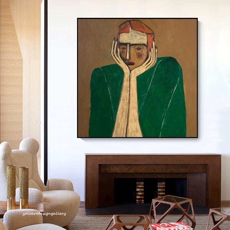 Large Contemplation Painting | KelorArt #AG 168
