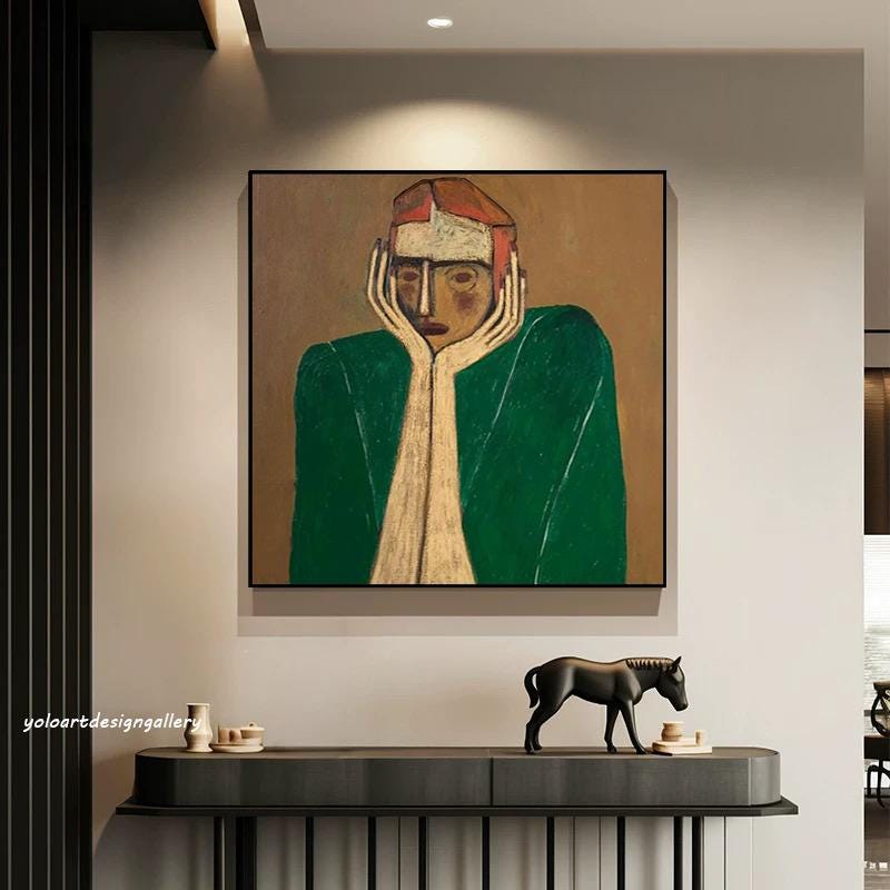 Large Contemplation Painting | KelorArt #AG 168