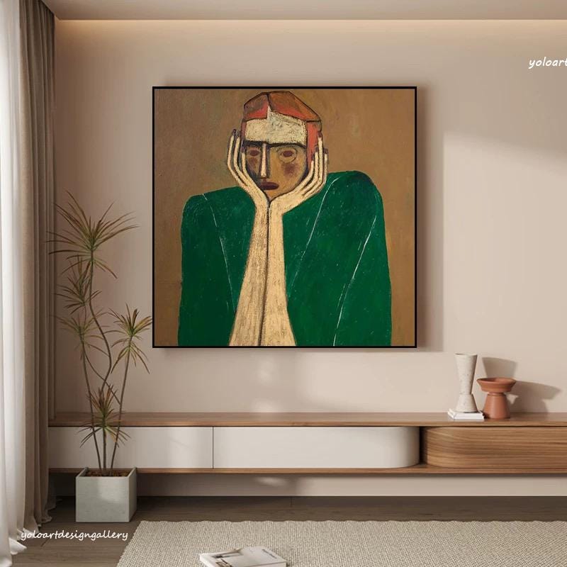 Large Contemplation Painting | KelorArt #AG 168