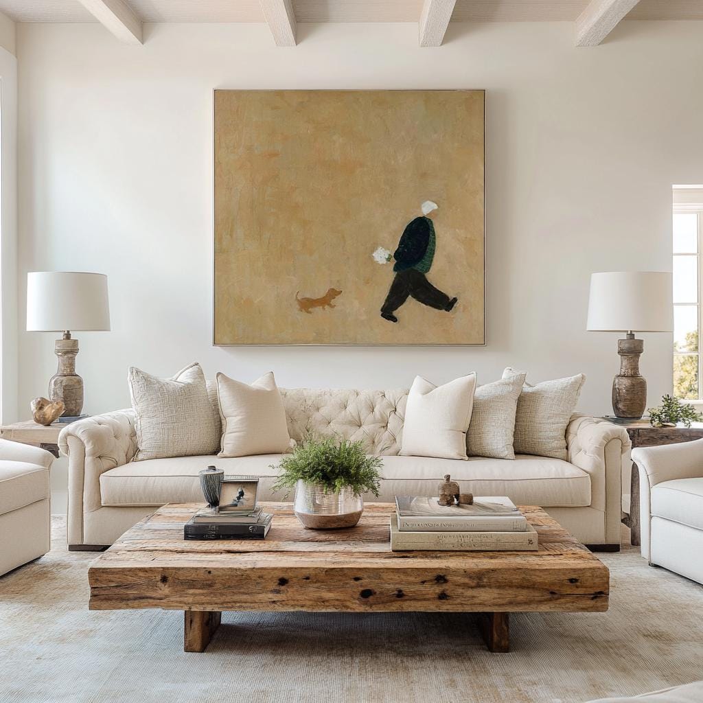 Large Figure & Dog Art | KelorArt #AG 185