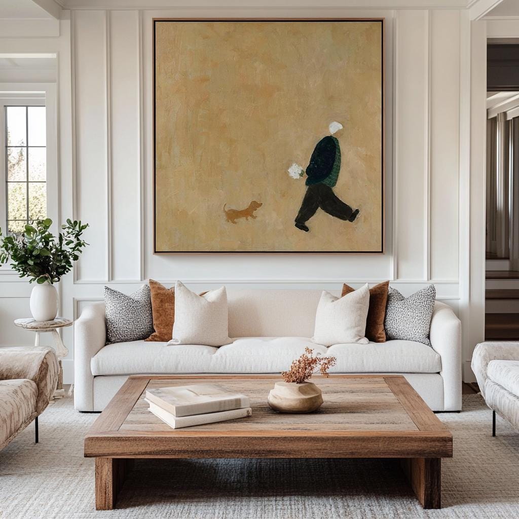 Large Figure & Dog Art | KelorArt #AG 185