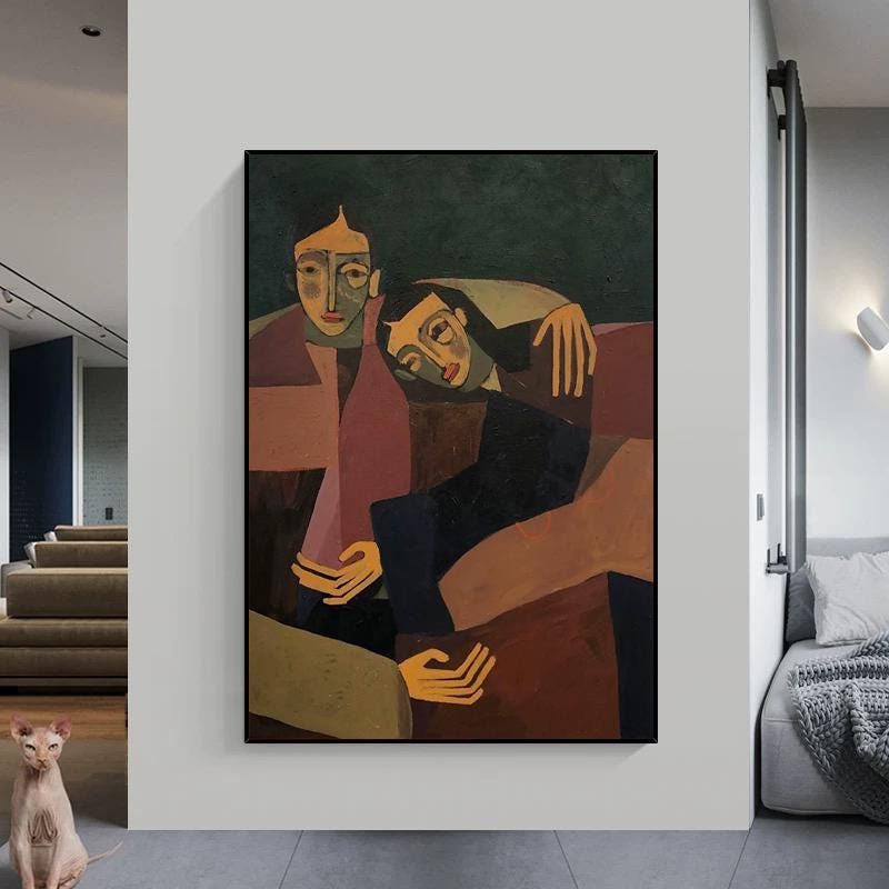Abstract Large Figure Painting | KelorArt #AG 170