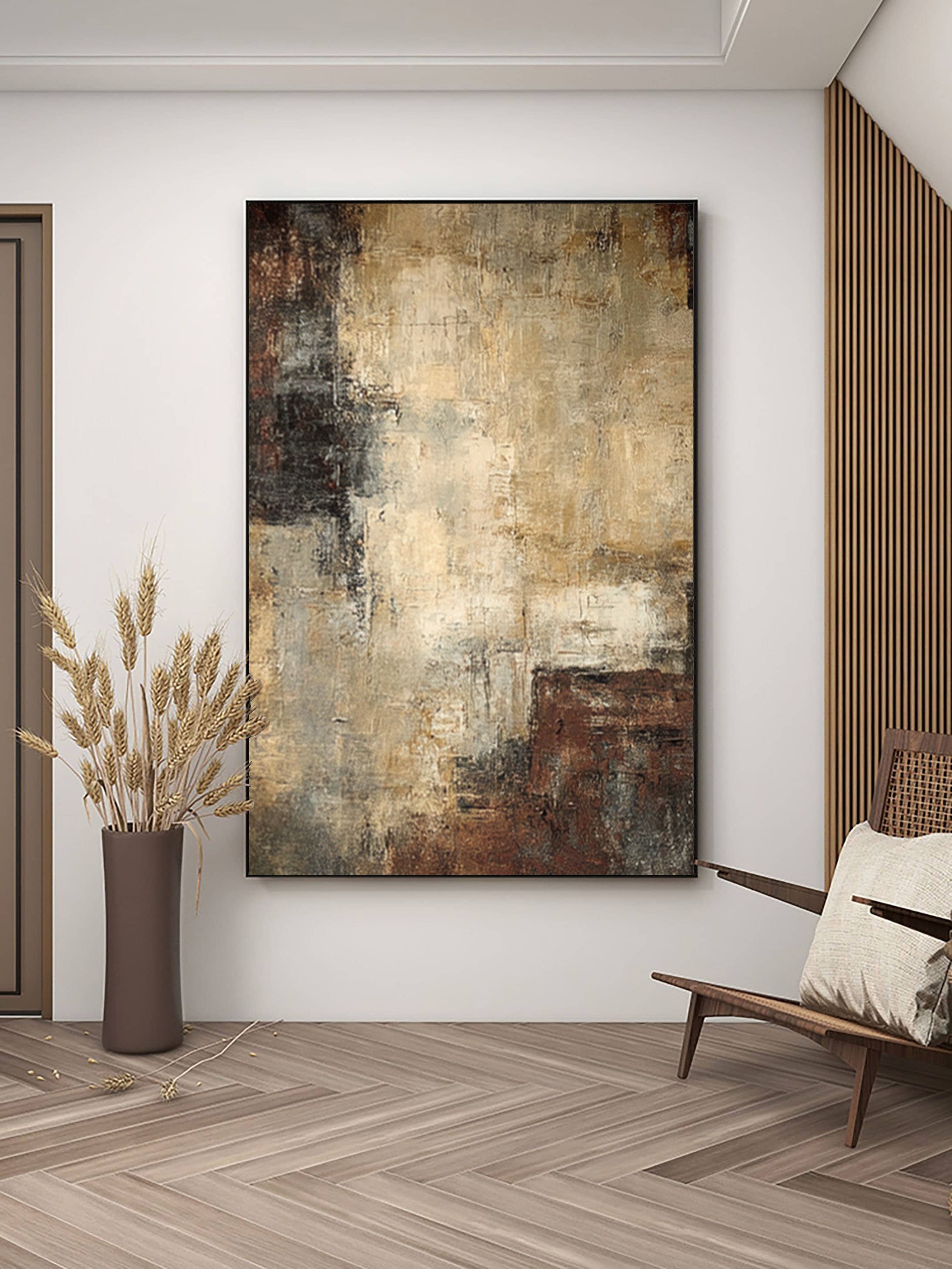 Modern Textured Painting Elegant Abstract Piece #AG 048