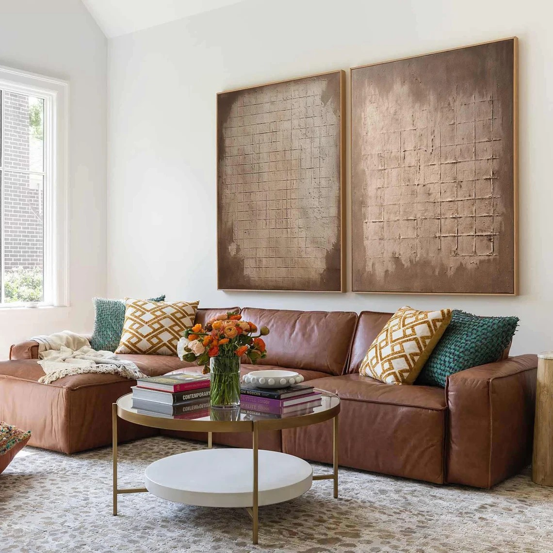 مجموعة ألوان شبكية بسيطة، ألوان دافئة من الأرض، مكونة من قطعتين #MM421