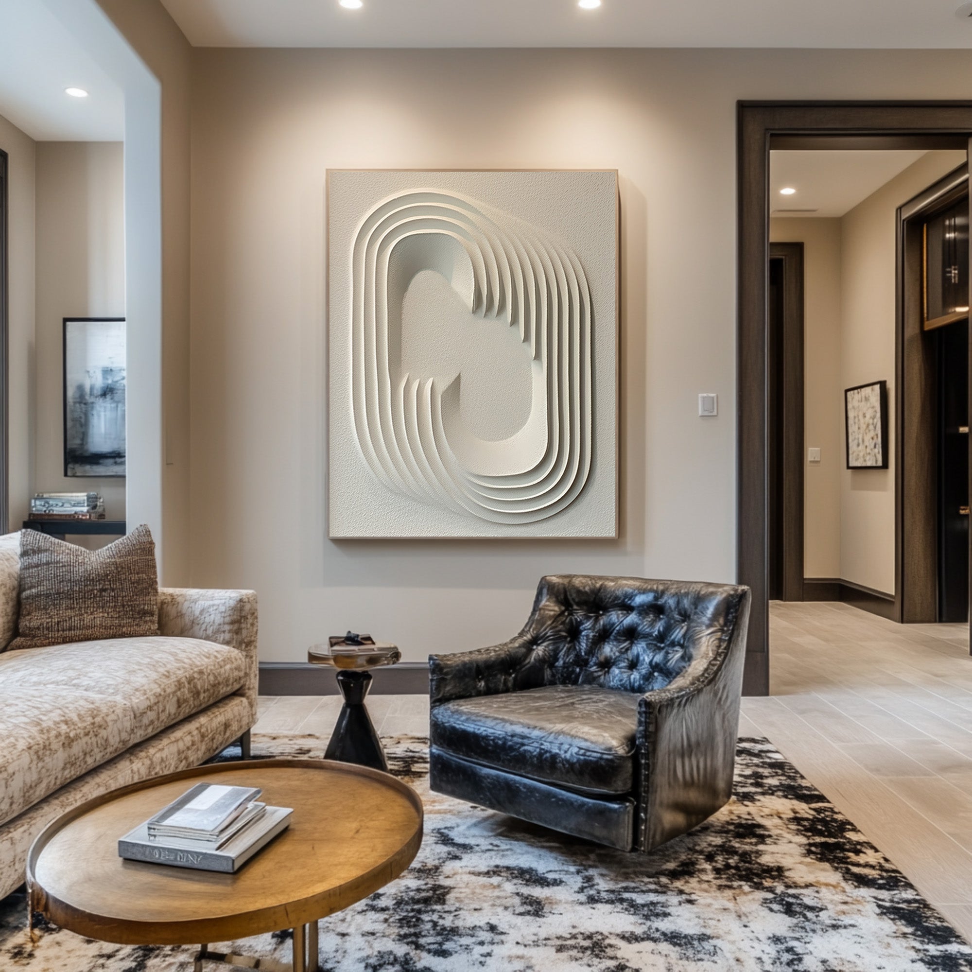 3D Textured Geometric Art Minimalist Wall Decor #AG 087