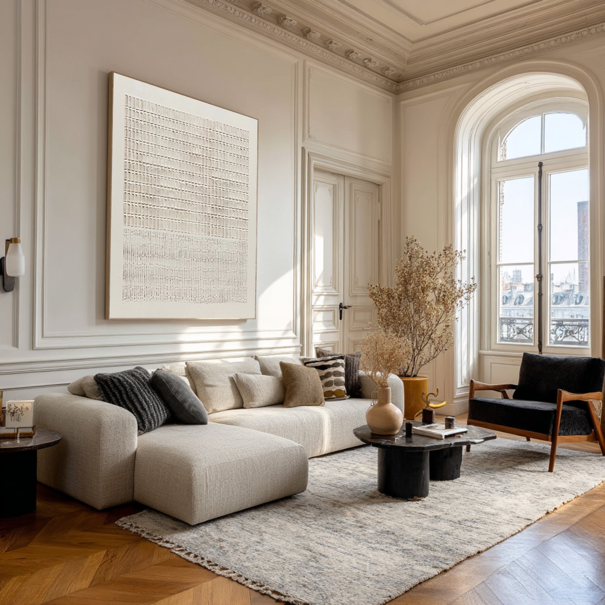 Minimal Abstract Wall Art - Parisian Style Decor | KelorArt