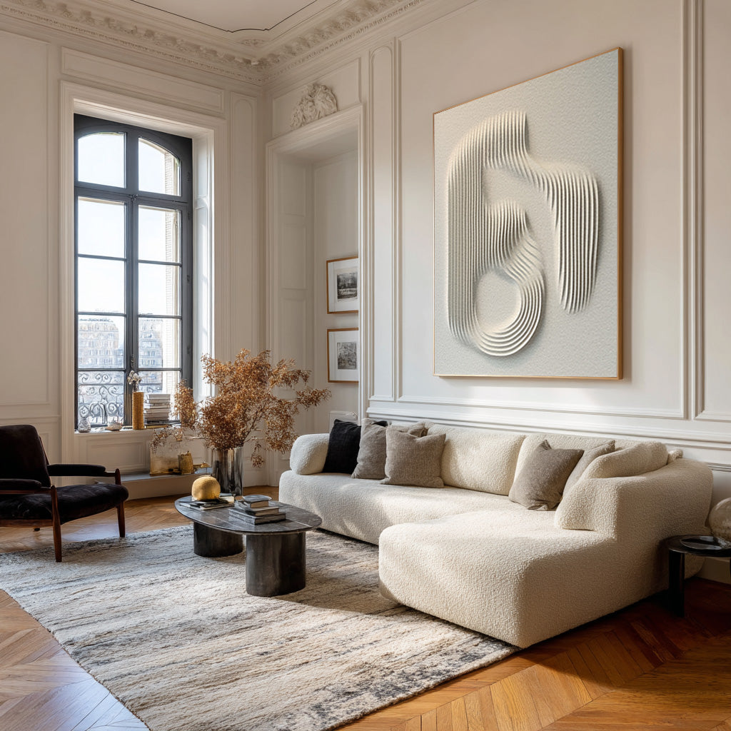 Minimalist Earth Tone Wall Art | Rustic Textured Design #AG 080